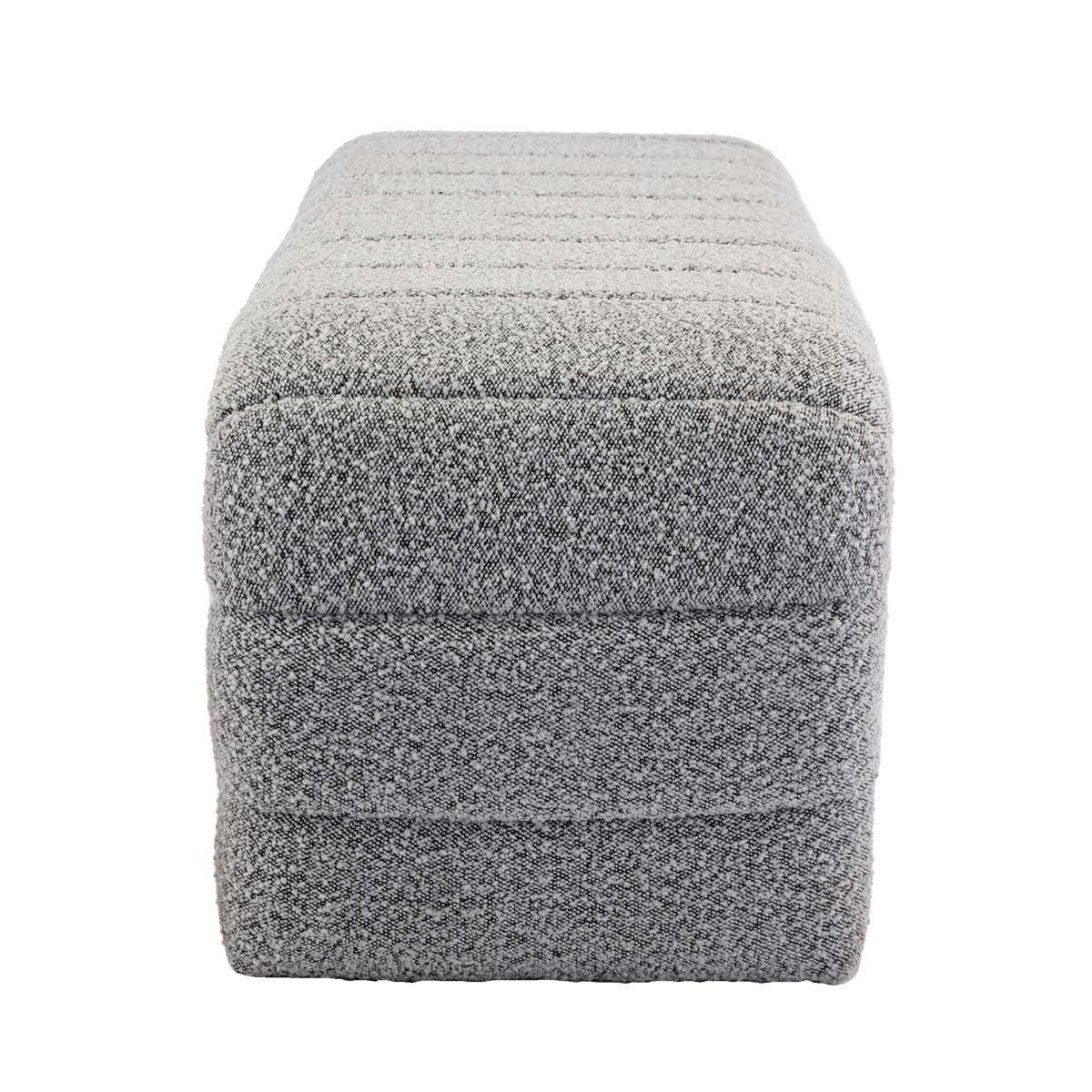 Blake Boucle Bench - Modern Upholstered Accent Bench with Soft Fabric for Living Room, Bedroom, or Entryway - Stylish and Comfortable Seating Solution