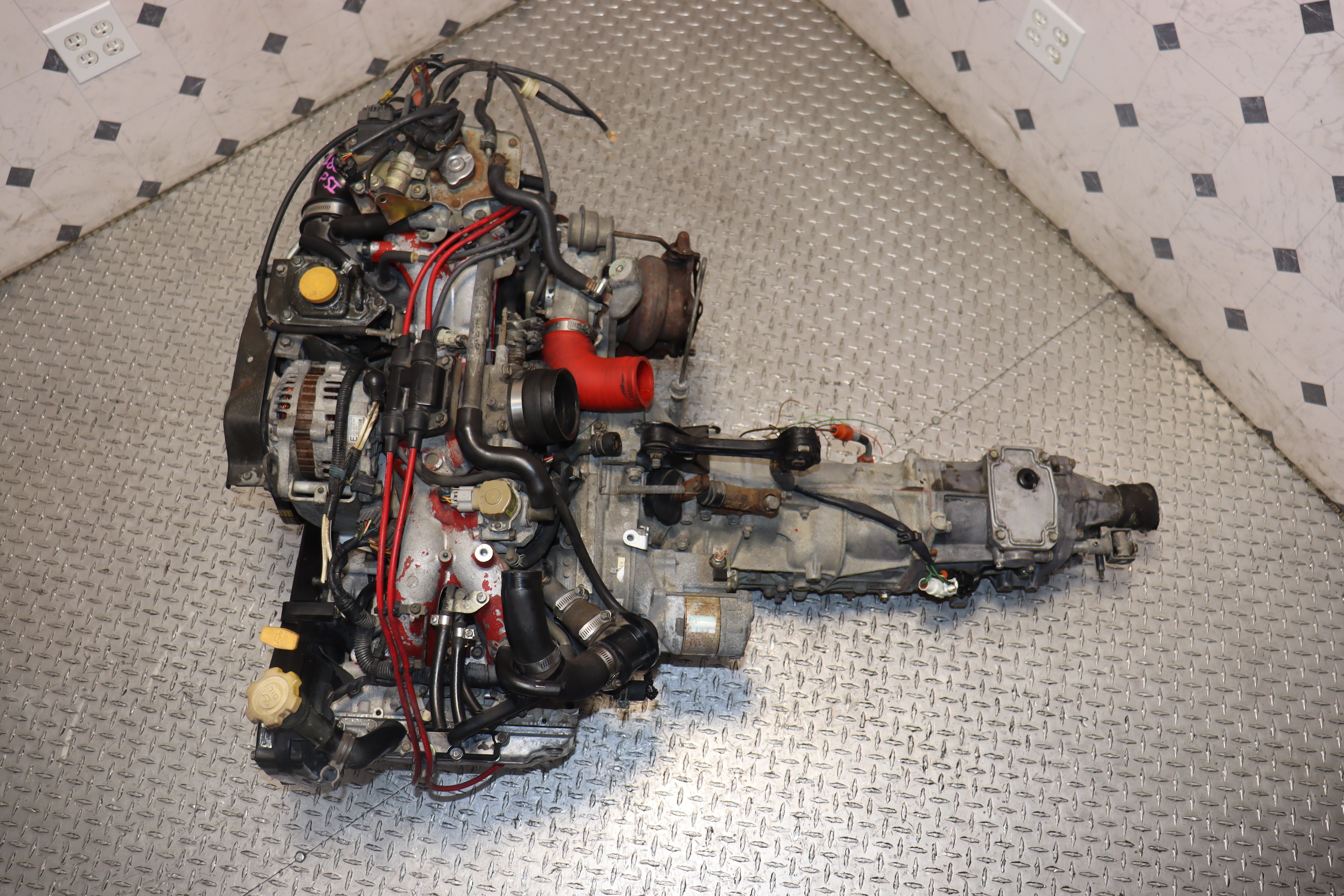 JDM EJ207 Turbo Engine with 5-Speed Manual Transmission - High Performance Subaru Engine for Racing, Drifting & Engine Swap Projects