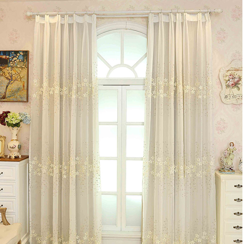 Kyla 2 Layer Blackout Soundproof Curtains with Embroidery - Custom Size for Bedroom & Living Room Noise Reduction