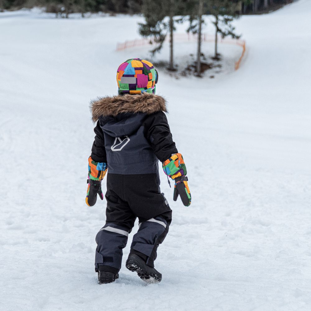 Didriksons Bjarven III Kids Snowsuit - Waterproof Winter Jacket & Pants Set for Boys & Girls, Navy Blue - Perfect for Skiing, Snowboarding & Outdoor Play