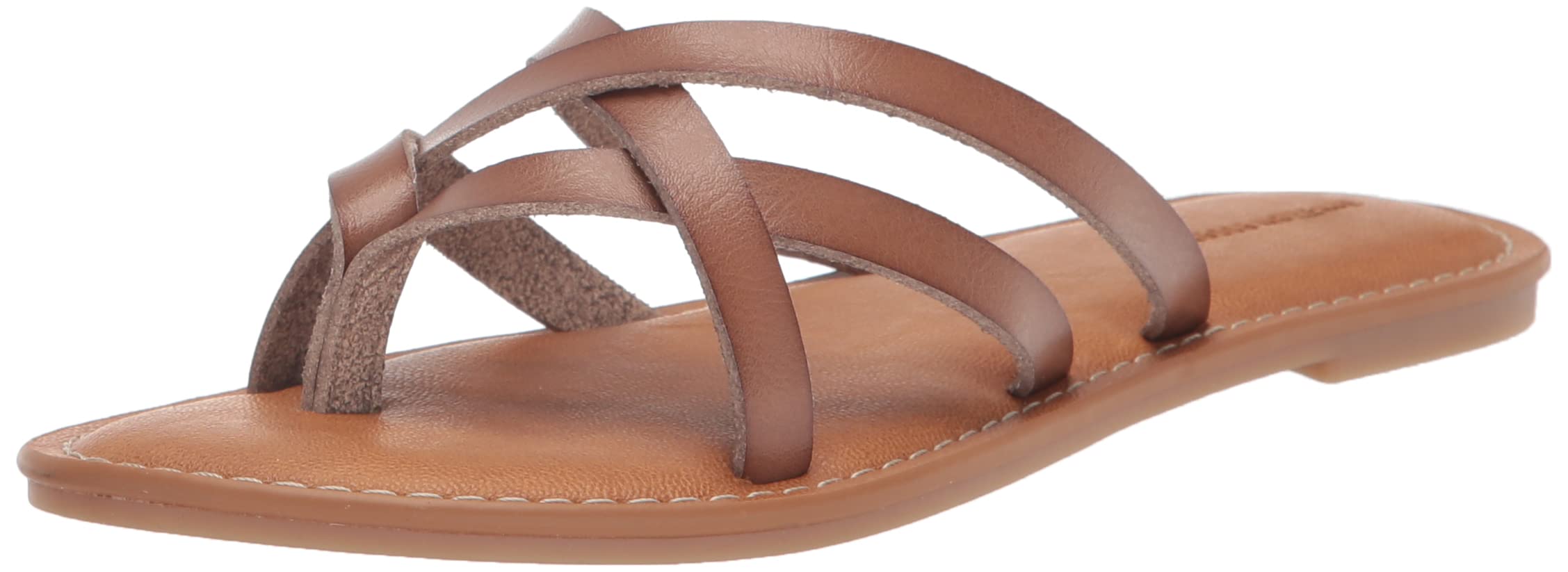 Amazon Essentials Women's Strappy Slide Flat Sandal - Comfortable Summer Casual Shoes for Beach, Pool, and Outdoor Wear