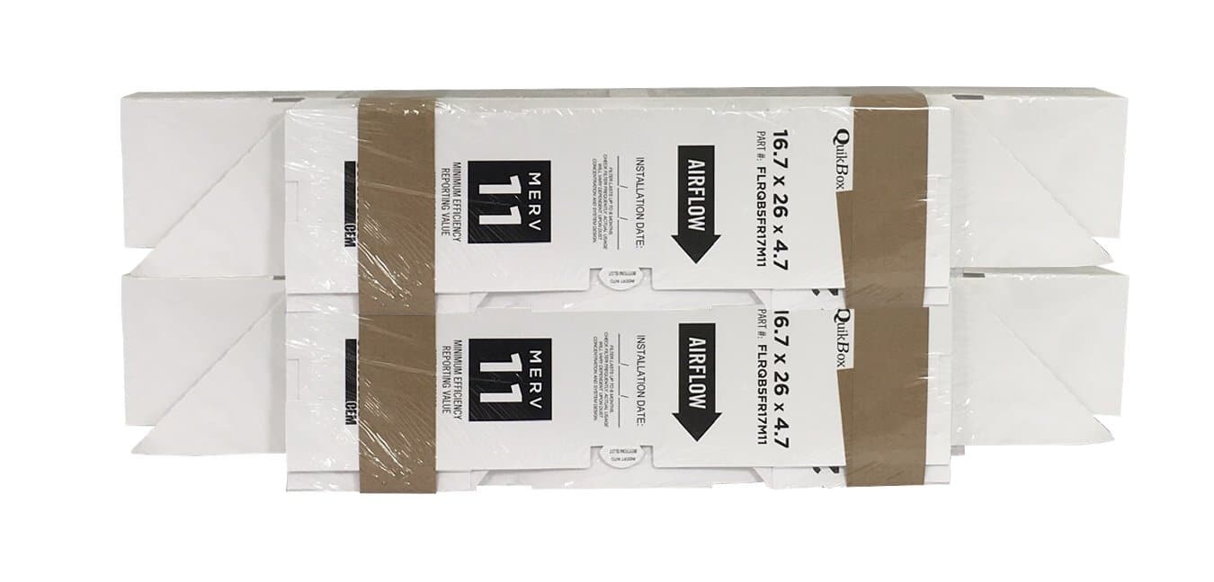 Trane FLRQB5FR17M11 16.7x26x4.7 MERV 11 QuikBox Replacement Air Filter - 2 Pack | HVAC System, Home & Office Air Purification