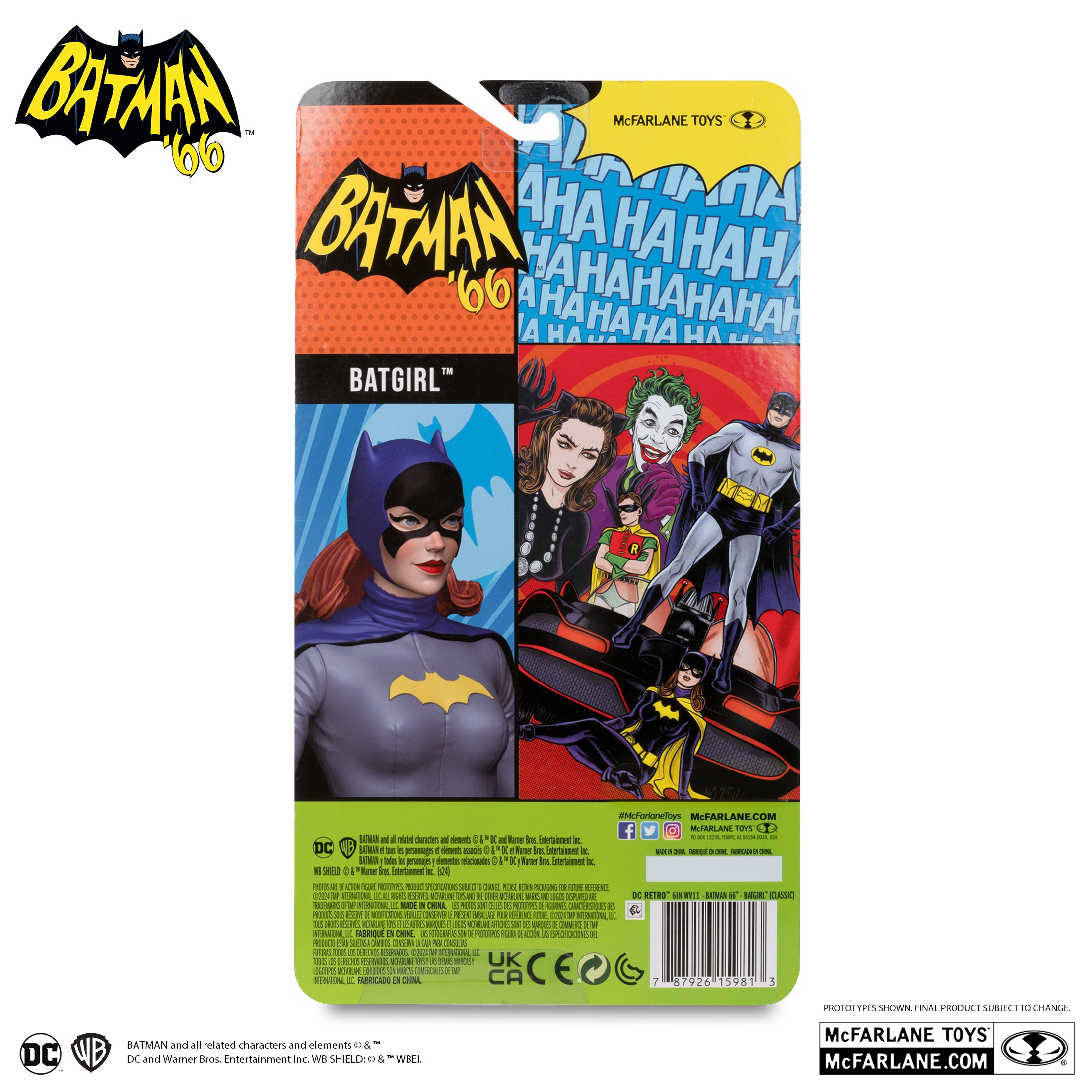 Vintage Batgirl Action Figure - Blue & Grey Costume from Batman Classic TV Series by McFarlane Toys | DC Comics Collectible for Display & Cosplay Inspiration