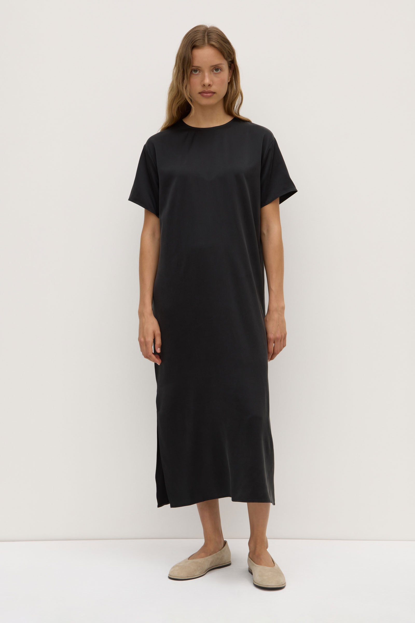 Ena Silk Tee Dress - Women's Elegant Sleeveless V-Neck Slip Dress for Summer, Party & Casual Wear | Perfect for Beach, Vacation & Date Night