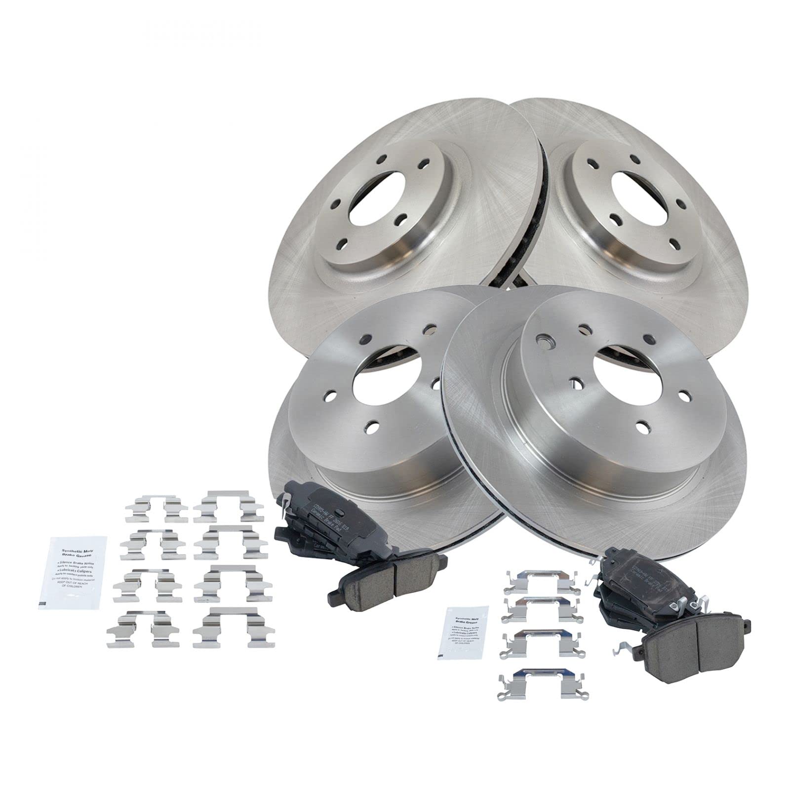 High-Performance Ceramic Brake Pads & Rotors Front & Rear Kit for Nissan Murano - Low Noise, Dust-Free, Long-Lasting - Perfect for Daily Commuting, Highway Driving & Heavy Loads
