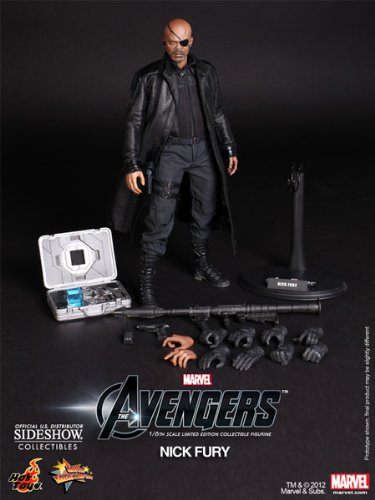 Avengers Nick Fury 1/6 Scale Action Figure - Movie Masterpiece Collectible for Marvel Fans & Display