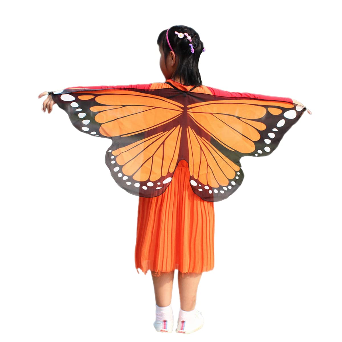 Wrrkayly Kids Fairy Butterfly Wings Cloak Costume - Princess Dress for Halloween, Masquerade, Pretend Play & Cosplay | Perfect for Birthday Parties, Dress-Up & Fantasy Role Play