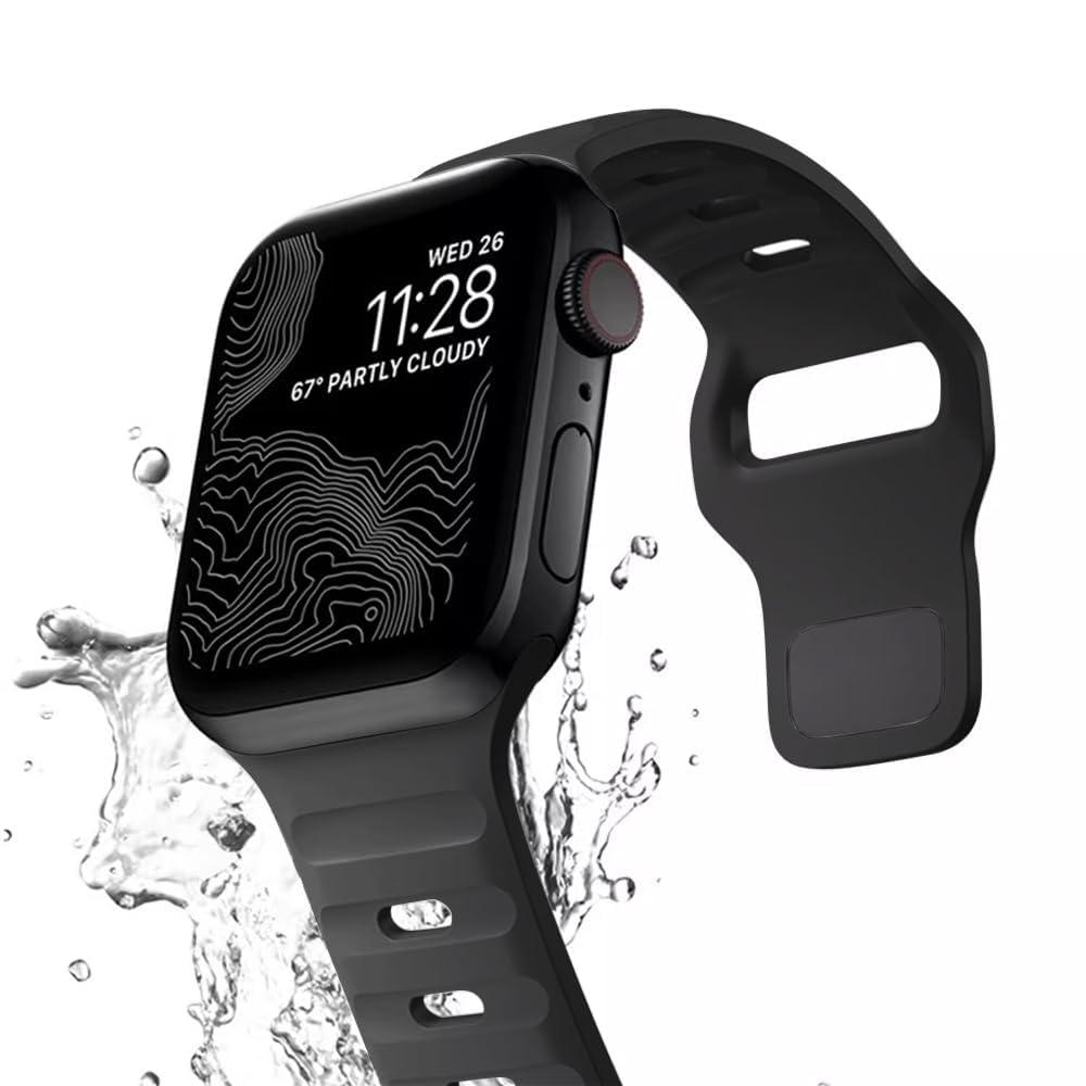 Premium Soft Silicone Sport Bands Compatible with Apple Watch Ultra/Series 10-1 (49mm/46mm/45mm/44mm/42mm/41mm/40mm/38mm) - Durable Replacement Watch Straps for Men & Women - Perfect for Workouts, Running & Everyday Wear
