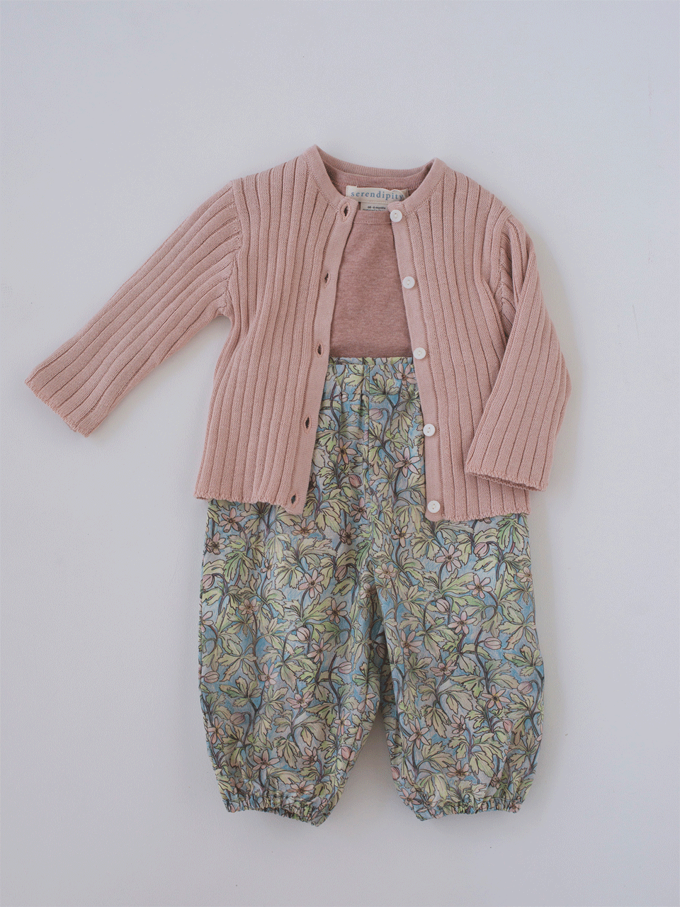 Organic Baby Cardigan for Girls & Boys - Soft Rose Dust Knit Sweater by Serendipity | Perfect for Newborn Photoshoots & Special Occasions