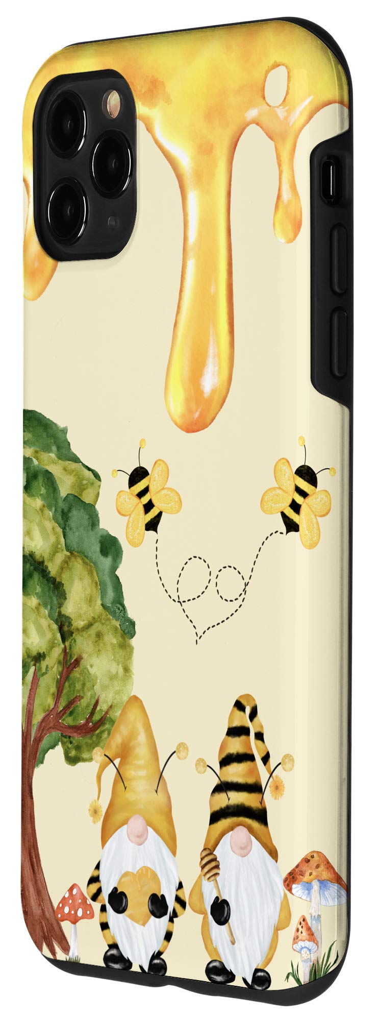 iPhone 11 Pro Max Case - Cute Gnome Design with Funny Halloween Bumble Bee Pattern | Perfect Gift for Gnome Lovers & Halloween Enthusiasts | Protective Phone Cover for Everyday Use, Parties & Holidays