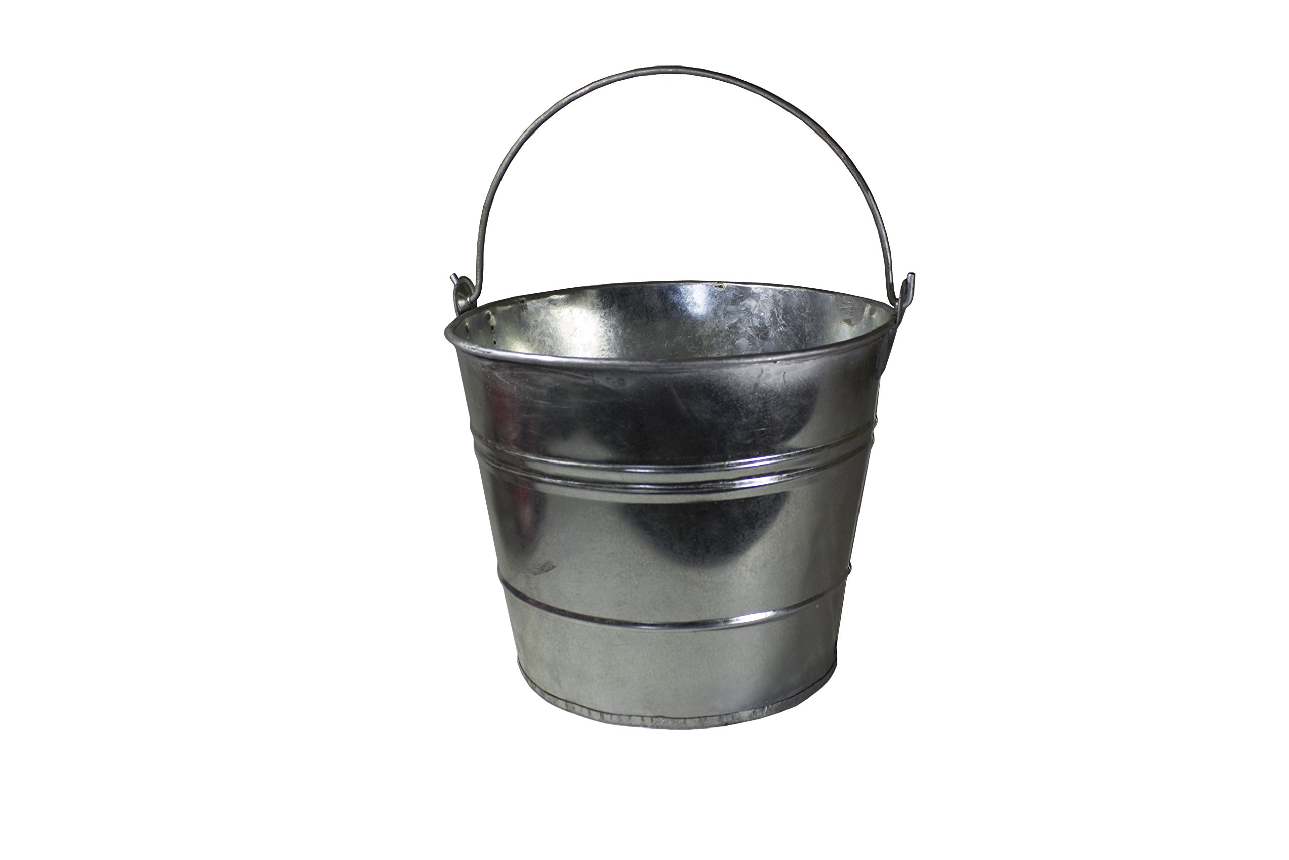 WIRTHCO 94490 Heavy Duty 12 Quart Galvanized Steel Funnel King Pail - Perfect for Automotive Fluids, Construction Sites & Industrial Use