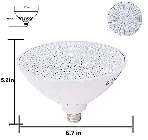 RGB LED Pool Light Bulb - 500W Equivalent, 120V E26 Screw Base for Inground Pools - Compatible with Hayward & Pentair LED Pool Lighting - Lifetime Replacement - Perfect for Night Swimming & Pool Parties