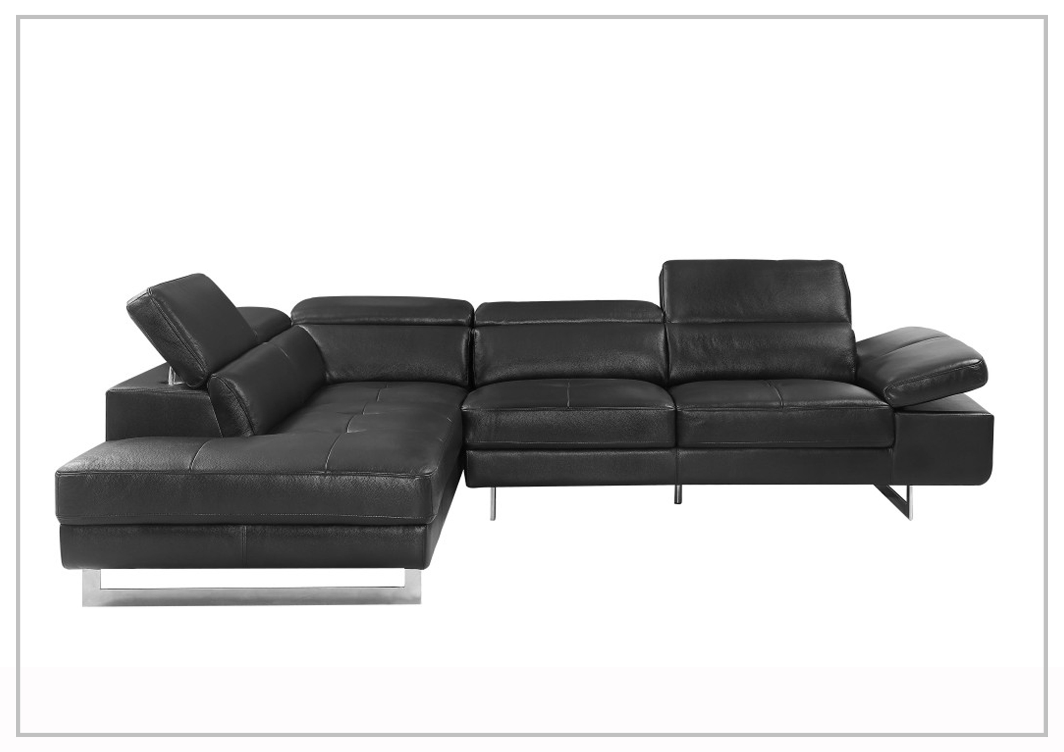 Gio Italia Cavour Mansion L-Shaped Italian Leather Sectional Sofa - Luxurious Modern Living Room Furniture for Home Theater & Family Gatherings