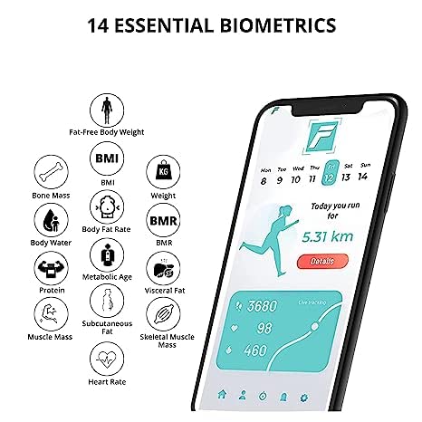 Smart Full Body Composition Analyzer Scale - Digital BMI, Body Fat, Muscle Mass & Weight Monitor with Bluetooth Sync - Perfect for Home Gym, Fitness Tracking & Health Management