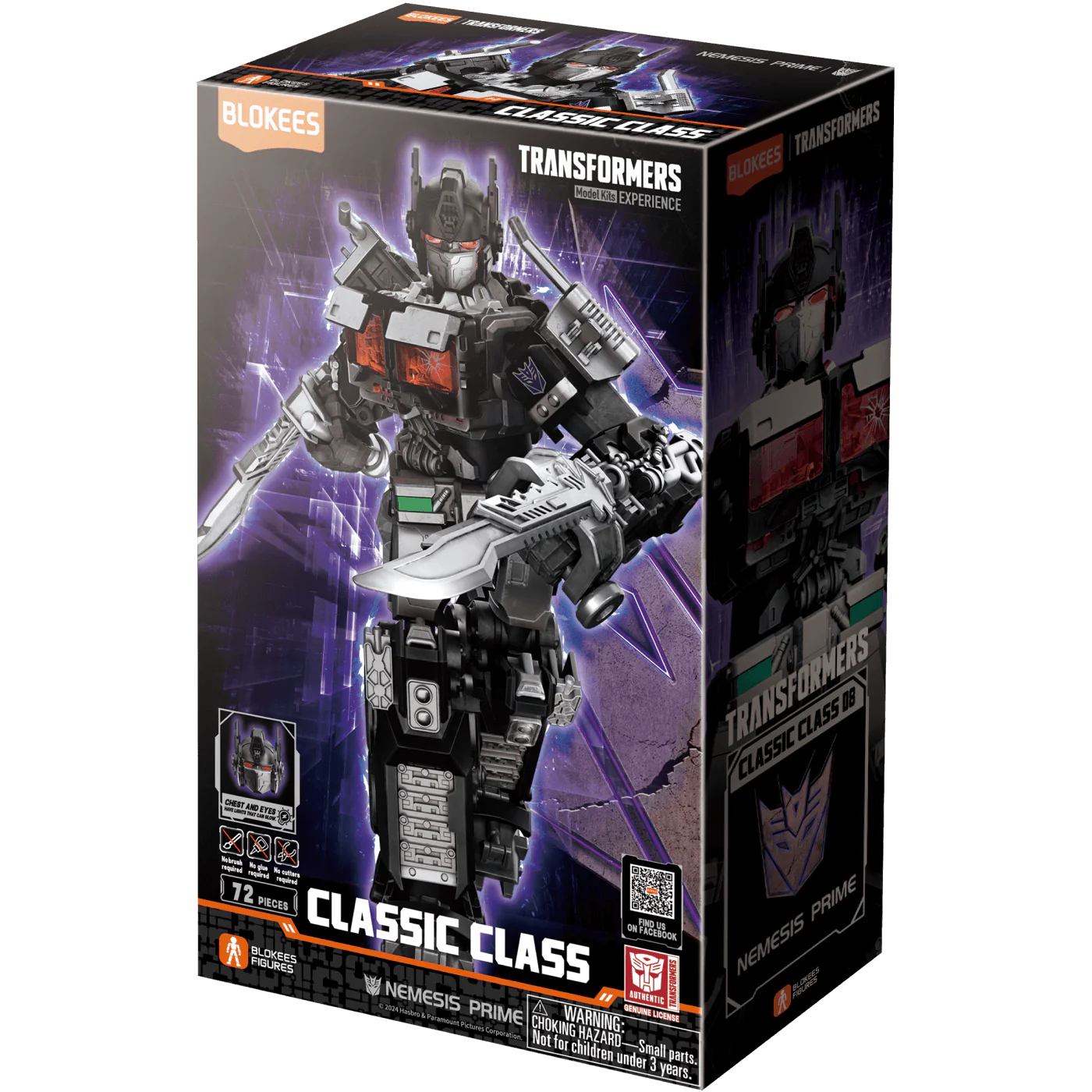 Blokees Transformers Classic Class #08 Nemesis Prime (Rise of the Beasts) Model Kit - Collectible Action Figure for Display & Play - Perfect for Fans, Gifts, and Toy Collections