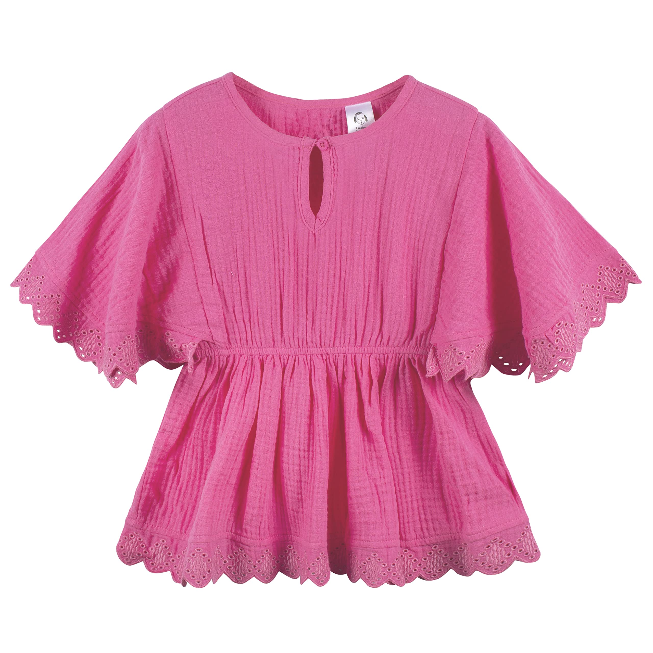 Gerber Baby Girls' Toddler Kaftan Swim Cover Up - UV Protection Beach Dress for Toddlers - Perfect for Pool, Beach & Summer Outings