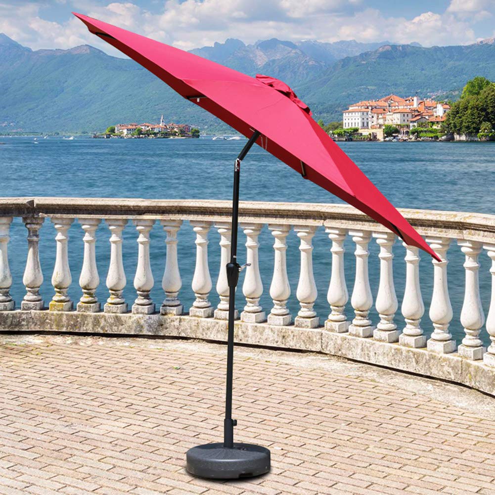 Best 9ft Patio Umbrella with Crank & Tilt - Heavy Duty Outdoor Market Umbrella for Garden, Balcony, Terrace - UV Protection & Wind Resistant (Perfect for Poolside, Backyard, Restaurant Outdoor Seating)