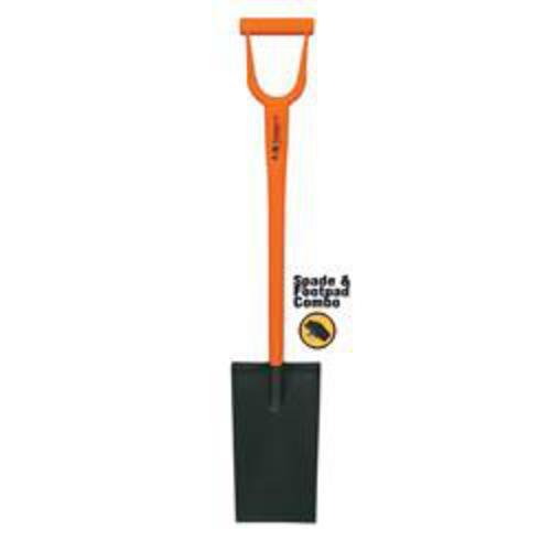 A.M. Leonard All Steel Nursery Spade with D-Grip Handle - 13 Inch Blade for Gardening, Landscaping & Tree Planting | Heavy Duty Steel Shovel for Professionals & Homeowners