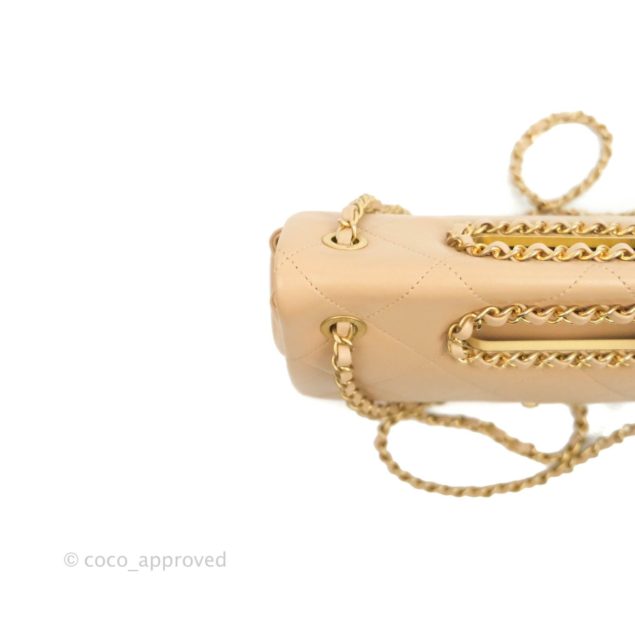 Chanel A Real Catch Quilted Flap Bag in Beige with Aged Gold Hardware - Luxury Crossbody Purse for Women, Perfect for Date Night & Special Occasions