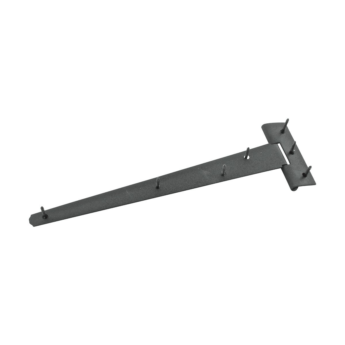 Black T Strap Shed Door Hinge 11 Inch - Rustic Flush Mount Cast Iron Barn Door Hinge with Hardware (Pack of 10) - Perfect for Barn Doors, Sheds, Garage Doors & Outdoor Structures