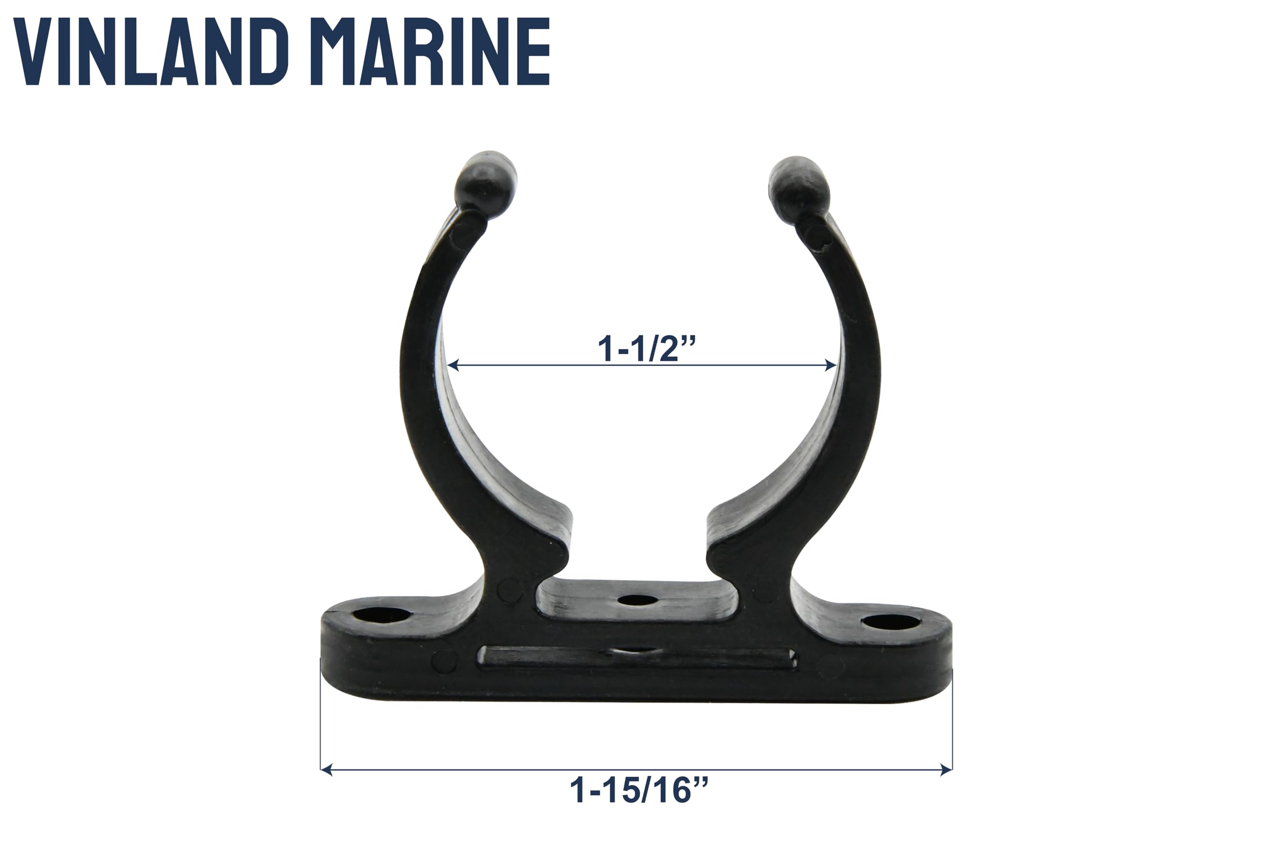 Vinland Marine Boat Stowage Clip - Universal Fishing Rod & Tool Holder for Ø1