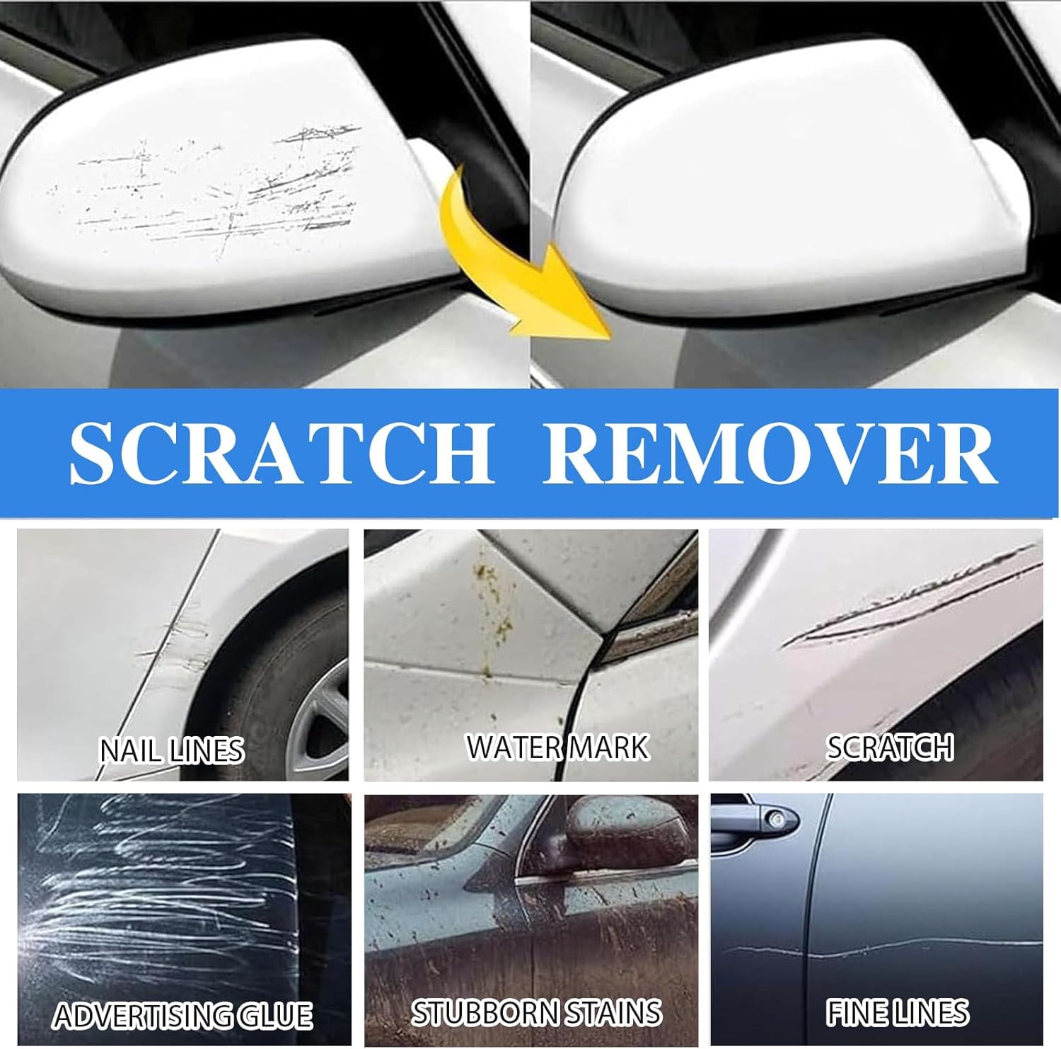 2 Pack Car Scratch Remover Pen - 2024 Upgraded 2-in-1 Touch Up Paint & Scratch Repair Kit for Cars, Trucks & SUVs (Black) | Quick Fix for Minor Scratches & Paint Chips | Perfect for DIY Car Maintenance & Detailing