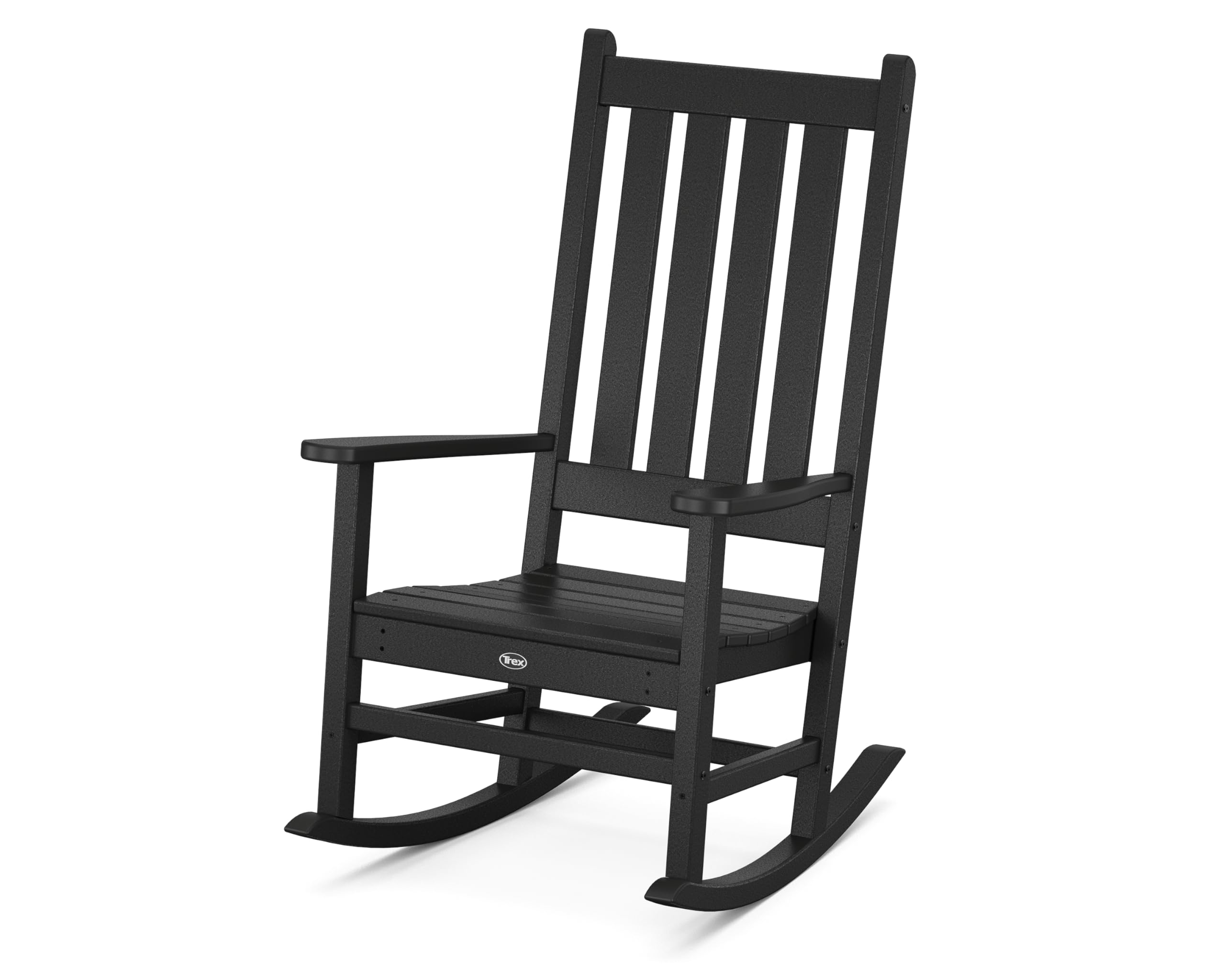 Trex Outdoor Furniture™ Cape Cod Rocker - Premium Durable Adirondack Chair in Charcoal Black for Patio, Garden, Deck & Backyard Relaxation