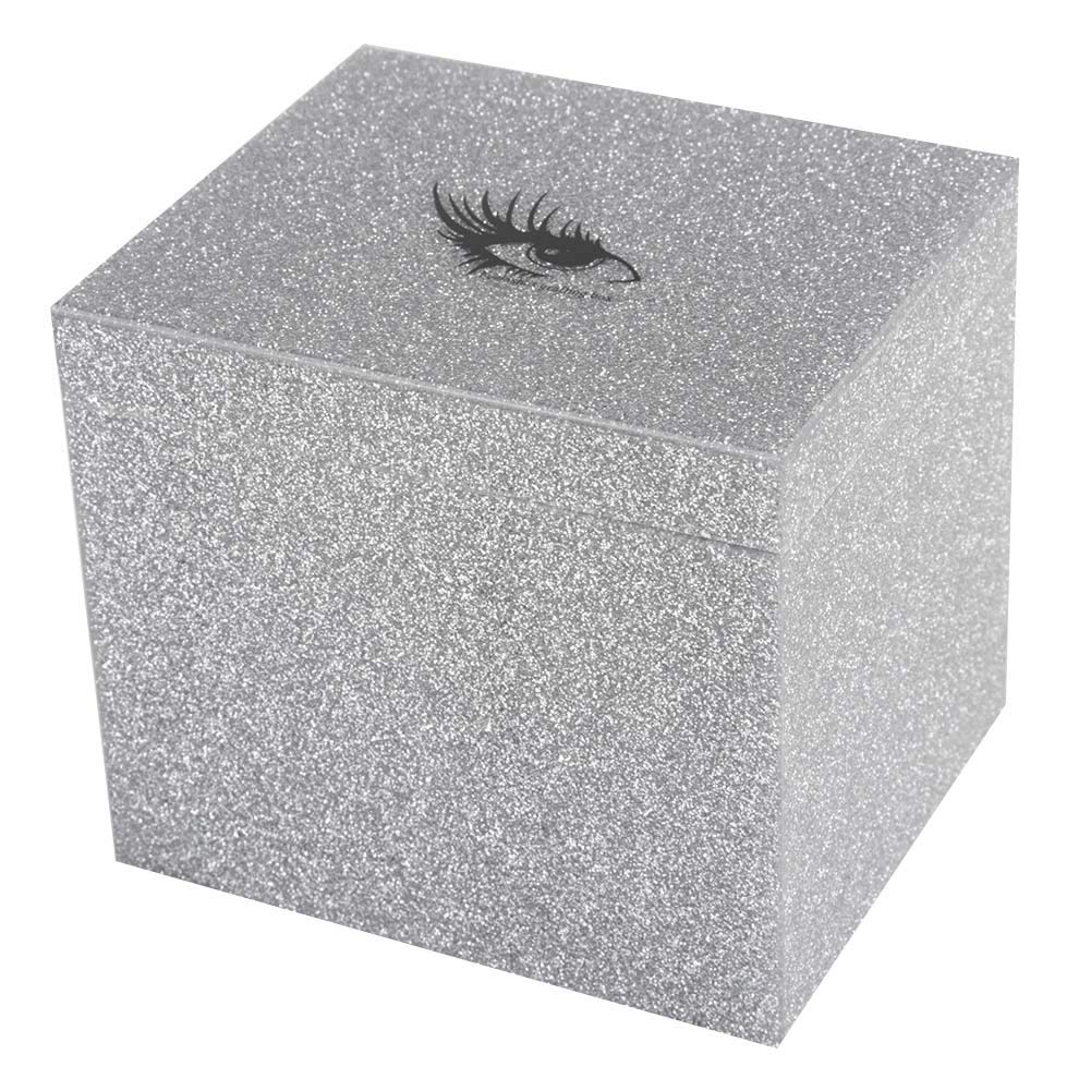 10-Layer Eyelash Storage Case with Drawer Design - Silver False Eyelash Organizer Box for Professional Makeup Artists & Beauty Enthusiasts | Perfect for Salon, Travel, and Home Makeup Organization