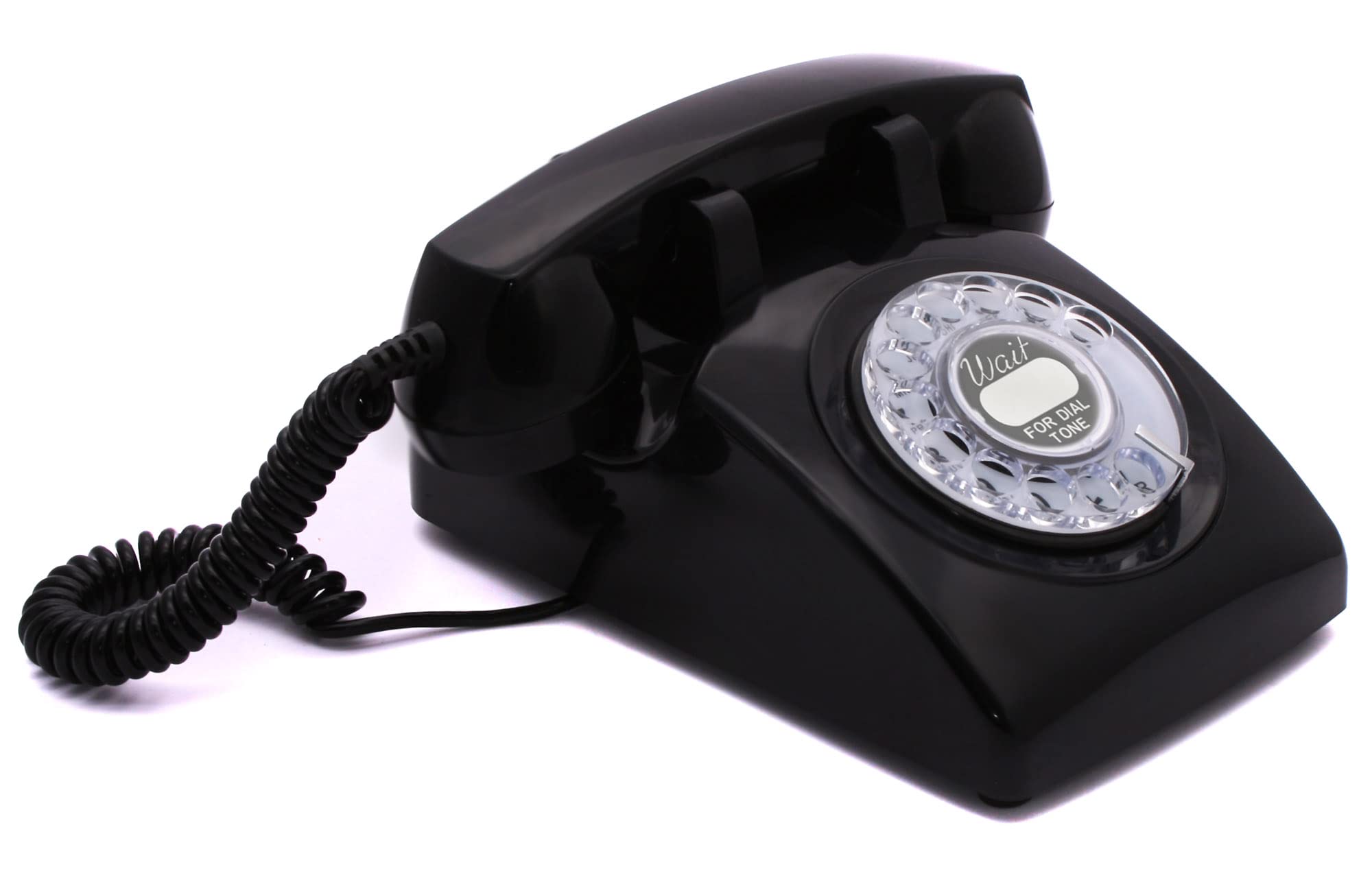 Vintage 1960s-1970s Rotary Dial Phone - Retro Corded Telephone with Classic Rotary Dial - Black Old School Phone from Opis, Germany - Perfect for Vintage Home Decor, Film Props, and Collector's Items