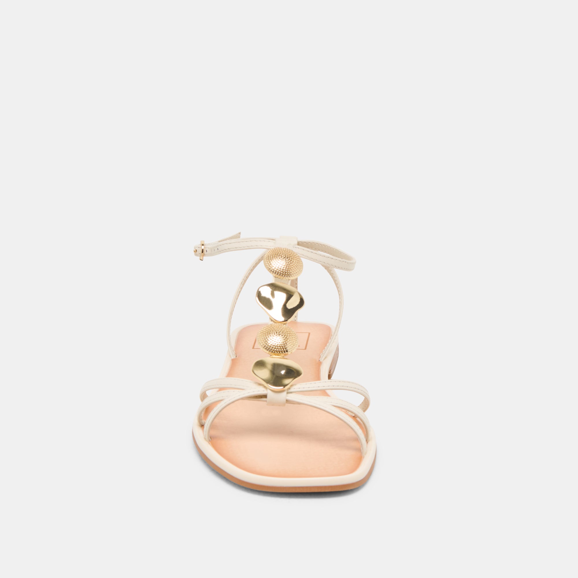 FAUN Women's Off-White Leather Sandals - Comfortable Summer Casual Shoes for Beach, Vacation & Everyday Wear