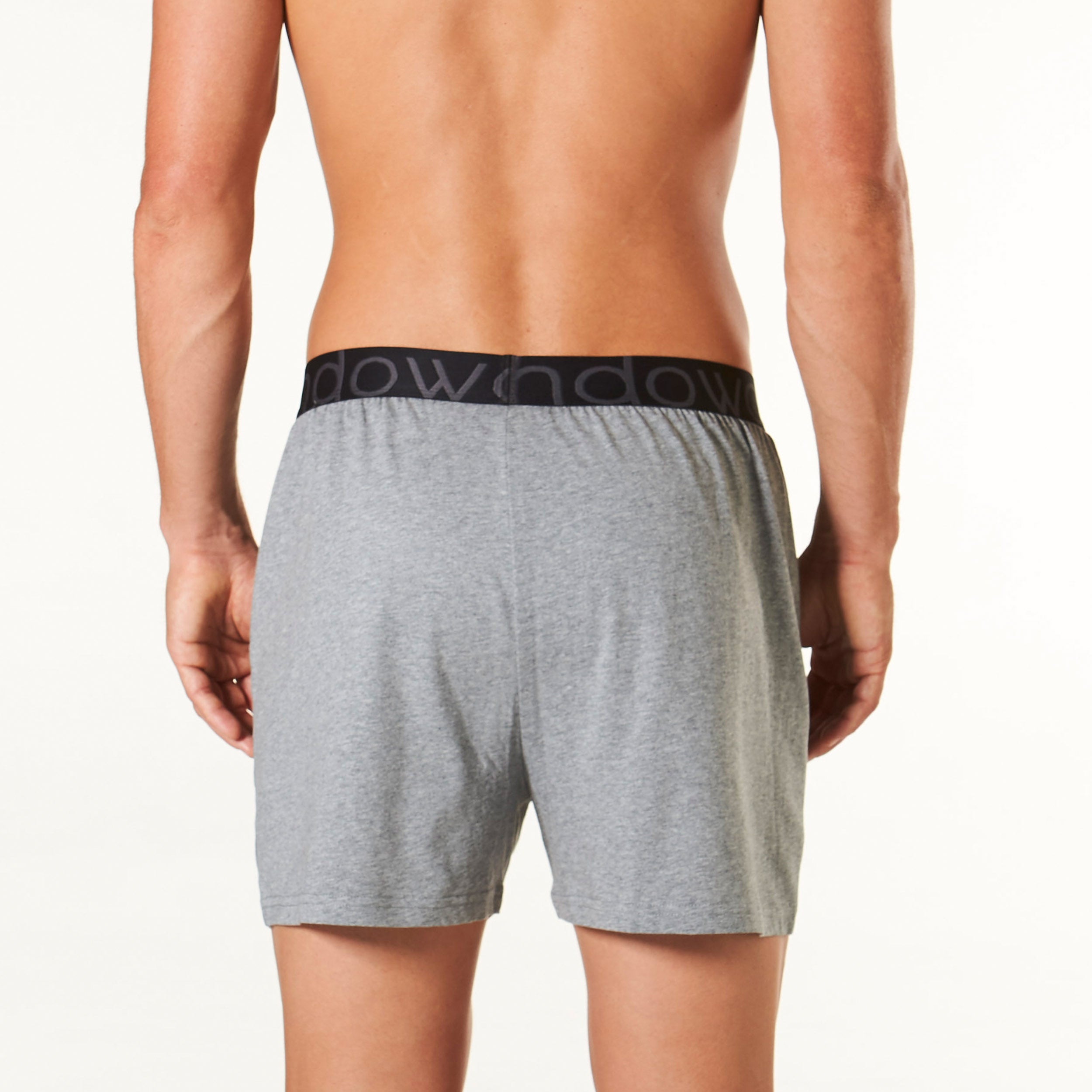 Men's Loose Fit Knit Cotton Boxer Briefs - Breathable Underwear for All-Day Comfort - Charcoal Marle - Perfect for Sleeping, Lounging & Everyday Wear