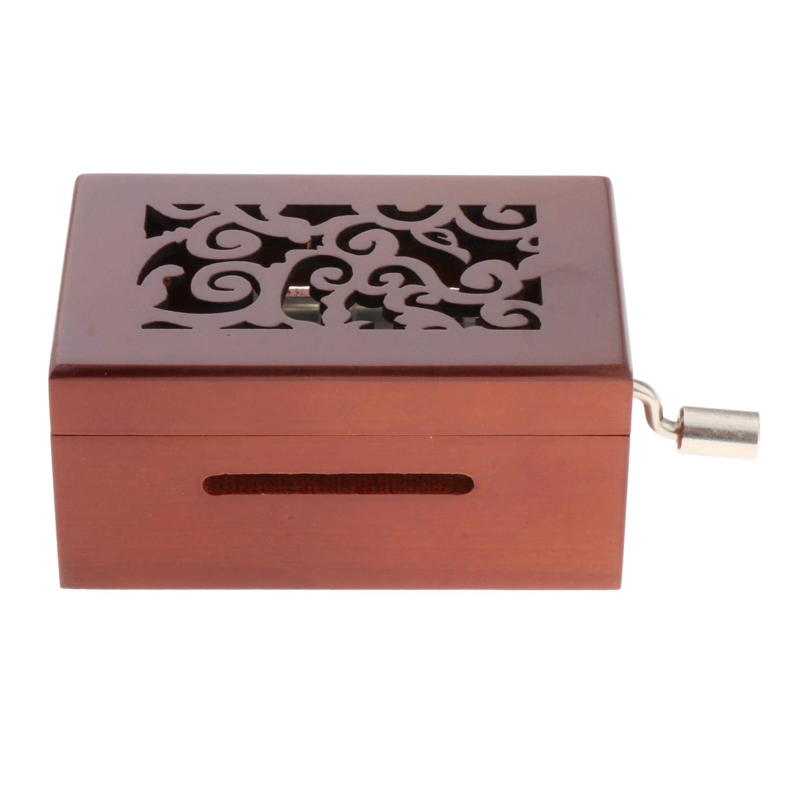 Vintage Hand Crank Music Box with Paper Tape Puncher - Carved Wooden Musical Gift Box for DIY, Birthday, Valentine's Day - Personalizable Home Decor & Romantic Present for Anniversaries, Weddings