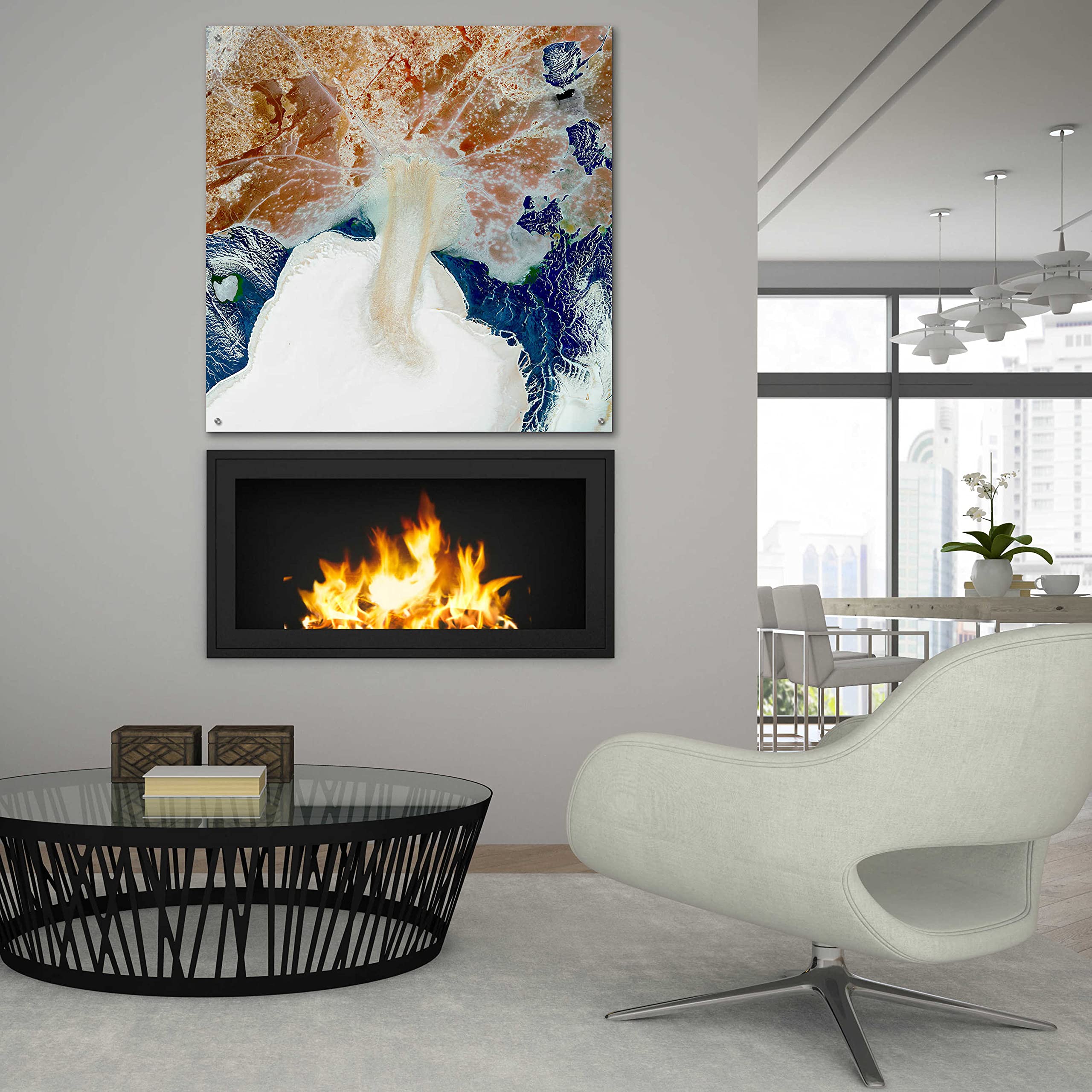 Epic Art 'Earth as Art: Rapid Ice Movement' - 36x36 Inch Acrylic Glass Wall Decor | Modern Home & Office Artwork | Perfect for Living Room, Bedroom or Office Decor