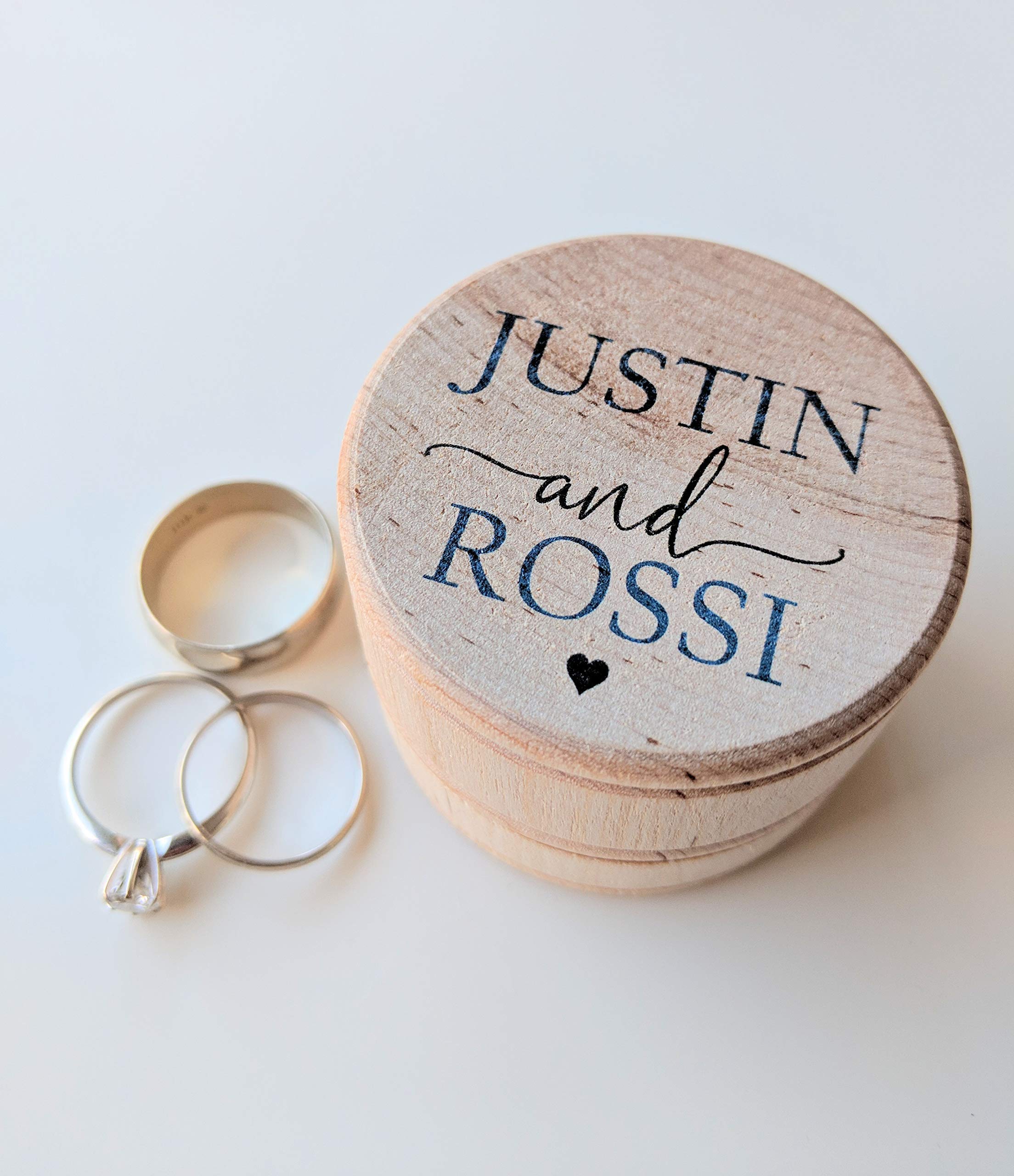 Personalized Ring Bearer Box - Custom Wedding Ring Box for Boho & Rustic Weddings - 12 Unique Design Choices - Perfect for Proposal, Vow Renewal & Bridal Shower Gifts
