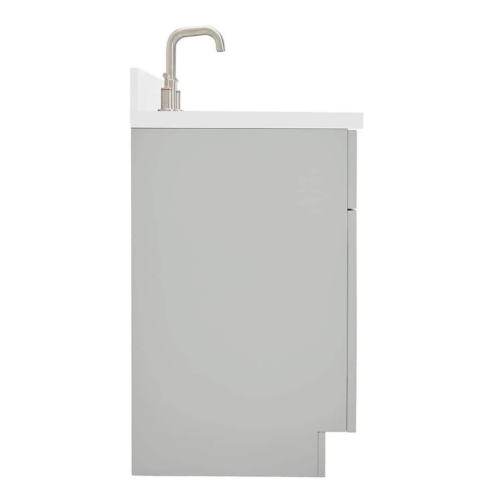 ARIEL Hamlet 43-inch Right Offset Oval Bathroom Vanity with 1.5
