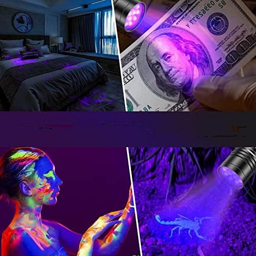 UV Flashlight 395nm - 9 LED Pet Urine Detector for Dogs, Cats & Bed Bugs