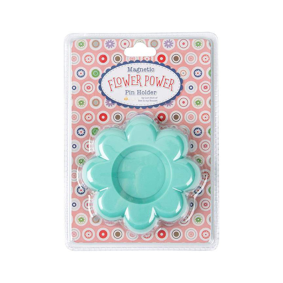 Lori Holt SEA GLASS Magnetic Dish for Pins & Needles - Vintage Flower Power Design for Sewing, Quilting & Craft Organization | Perfect for Craft Rooms & DIY Projects