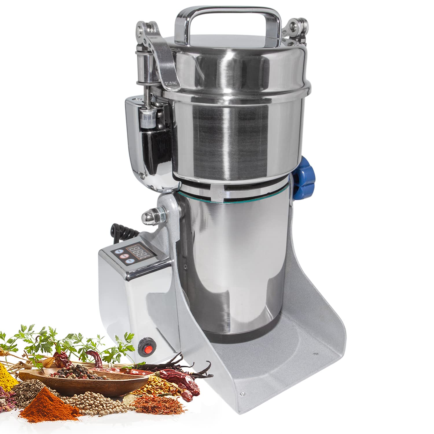 ALDKitchen 300g Electric Grain Grinder Mill for Spices, Herbs & Coffee - Digital Display, 110V - Perfect for Home Kitchen, Baking & Healthy Cooking