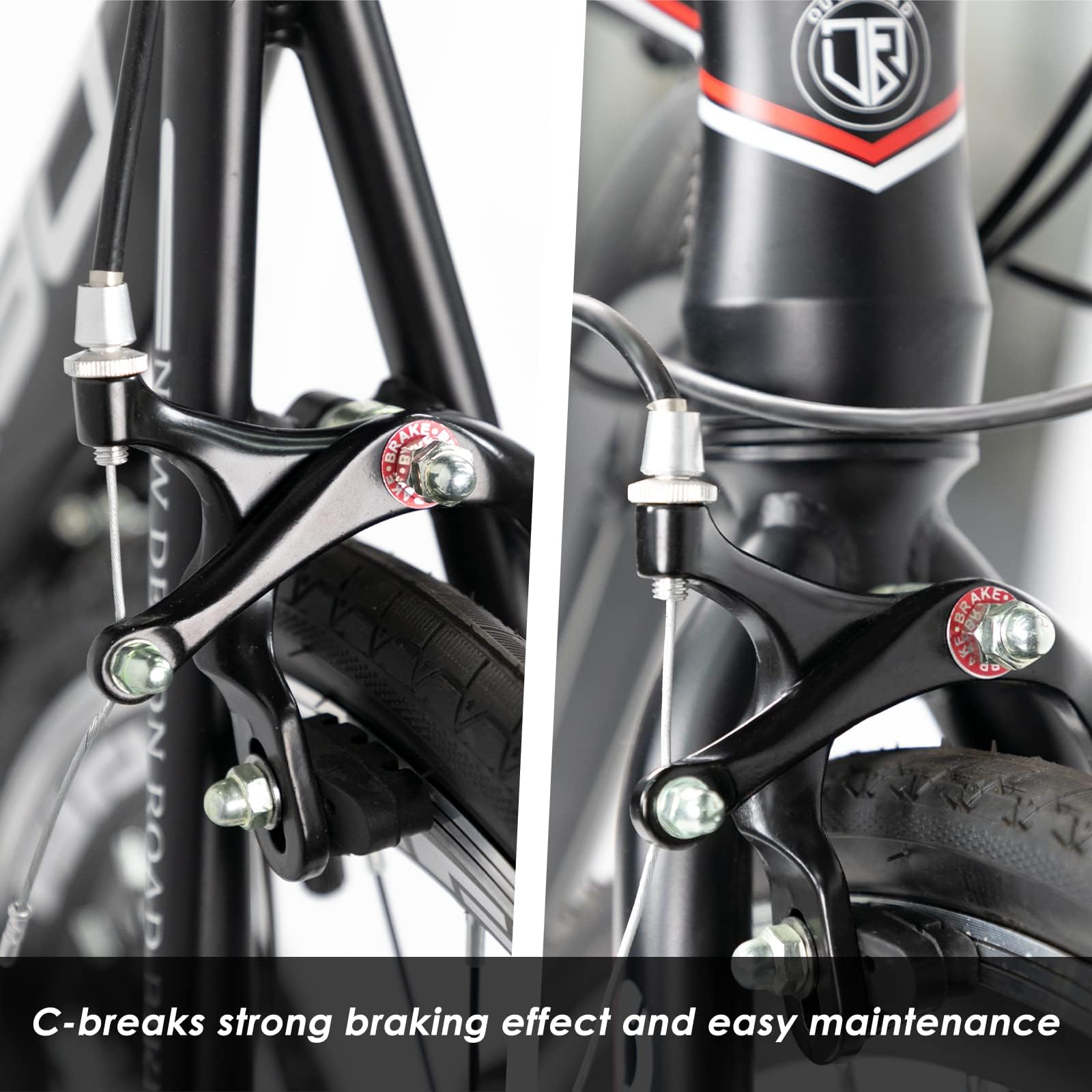 700C 14/21-Speed Road Bike with Dual Disc Brakes & Alloy Fork - Lightweight Aluminum Frame, Shock Absorption for Commuting & Racing - Perfect for Men & Women Urban Riders & Fitness Enthusiasts