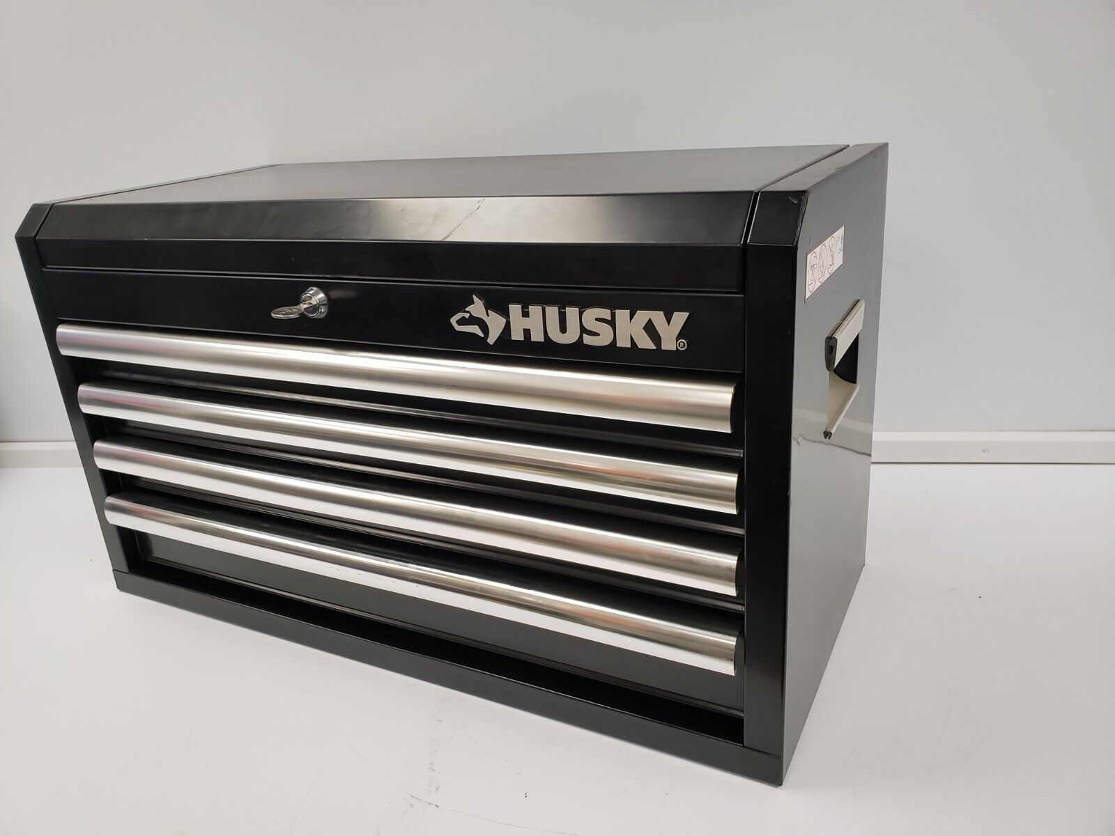 Husky 4-Drawer Heavy Duty Steel Tool Box with Lockable Drawers - Perfect for Garage Organization, Workshop Storage & Professional Tool Storage