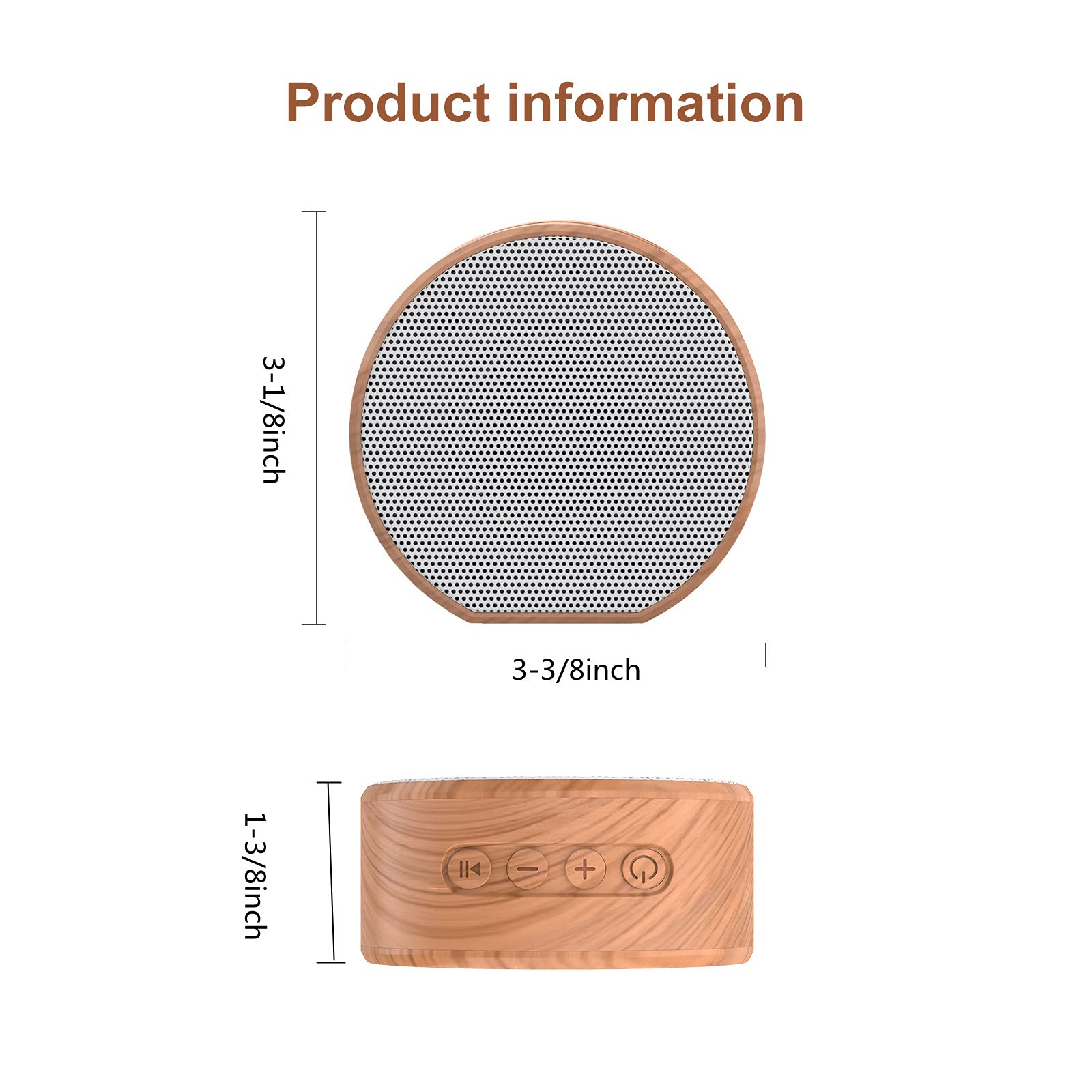 Portable Bluetooth Speaker with IPX4 Waterproof - Wireless Speakers for Home, Office, Bookshelf, Outdoor, Travel & Camping | HD Sound, Compact Size, White | Perfect for Pool Parties, Beach Trips & Backyard Gatherings