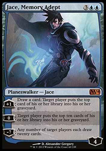 MTG Magic: The Gathering Singles - Jace, Memory Adept (60) Blue Planeswalker Card | Magic 2014 M14 M1460 | Collectible Trading Card Game for Deck Building & Strategy Play