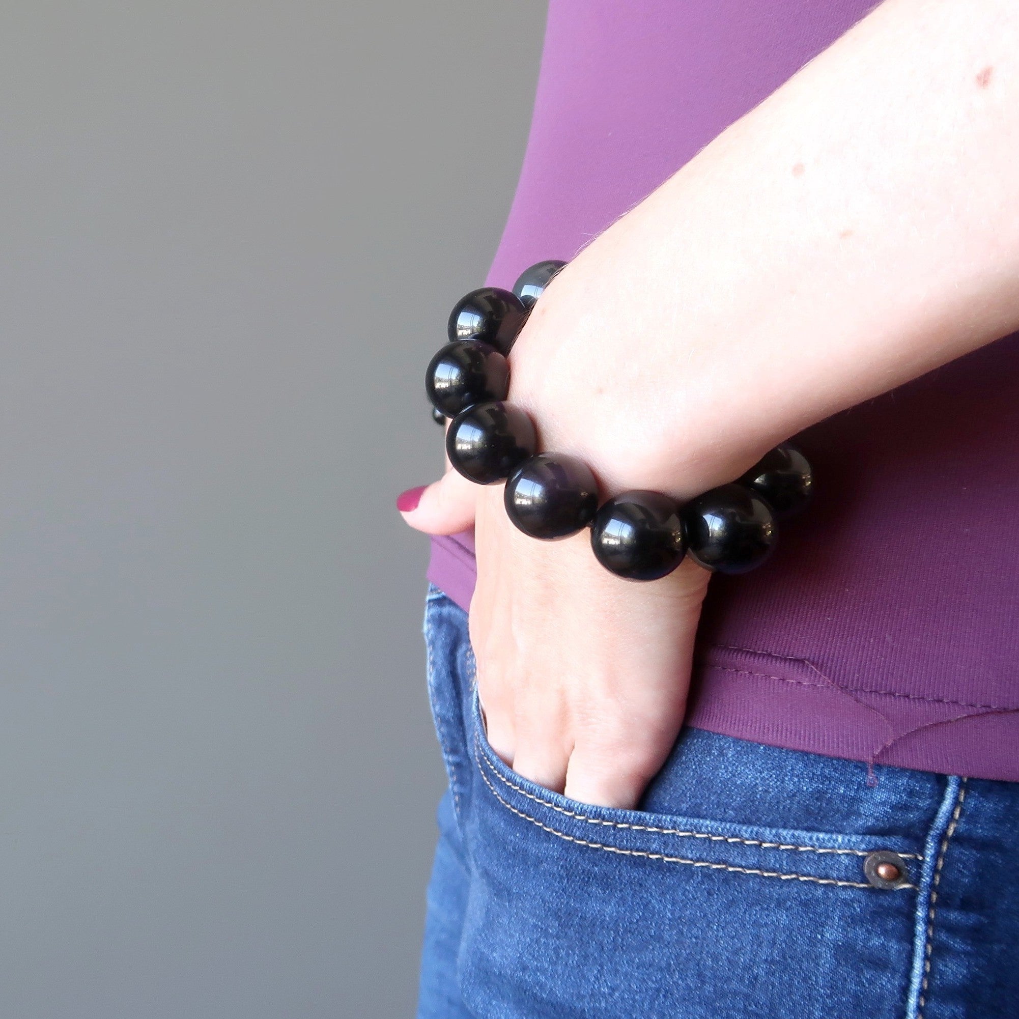 Rainbow Obsidian Bracelet for Women - Hope & Healing Stone Jewelry - Perfect for Meditation, Yoga & Spiritual Gifts