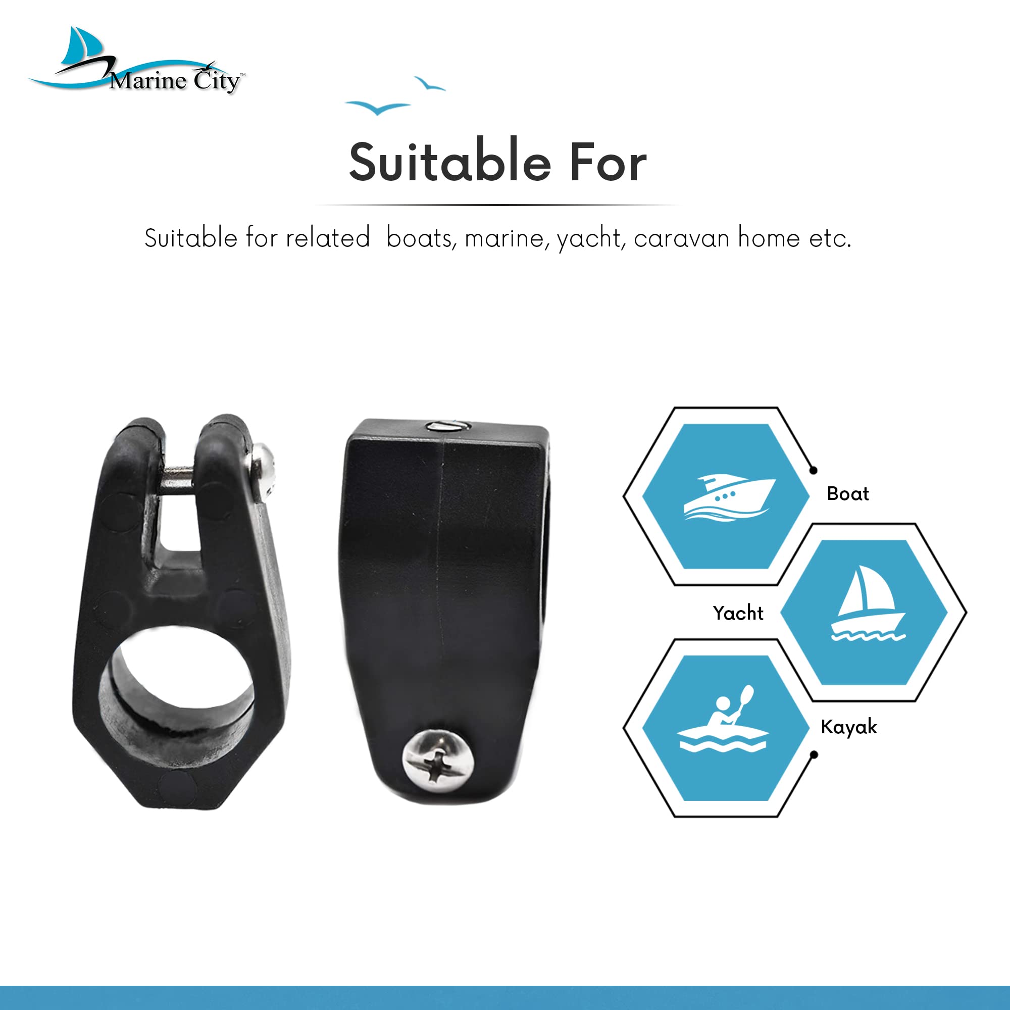 Durable Nylon Boat Jaw Slide Fittings - Marine Hardware for Boats & Yachts - Perfect for Deck Accessories