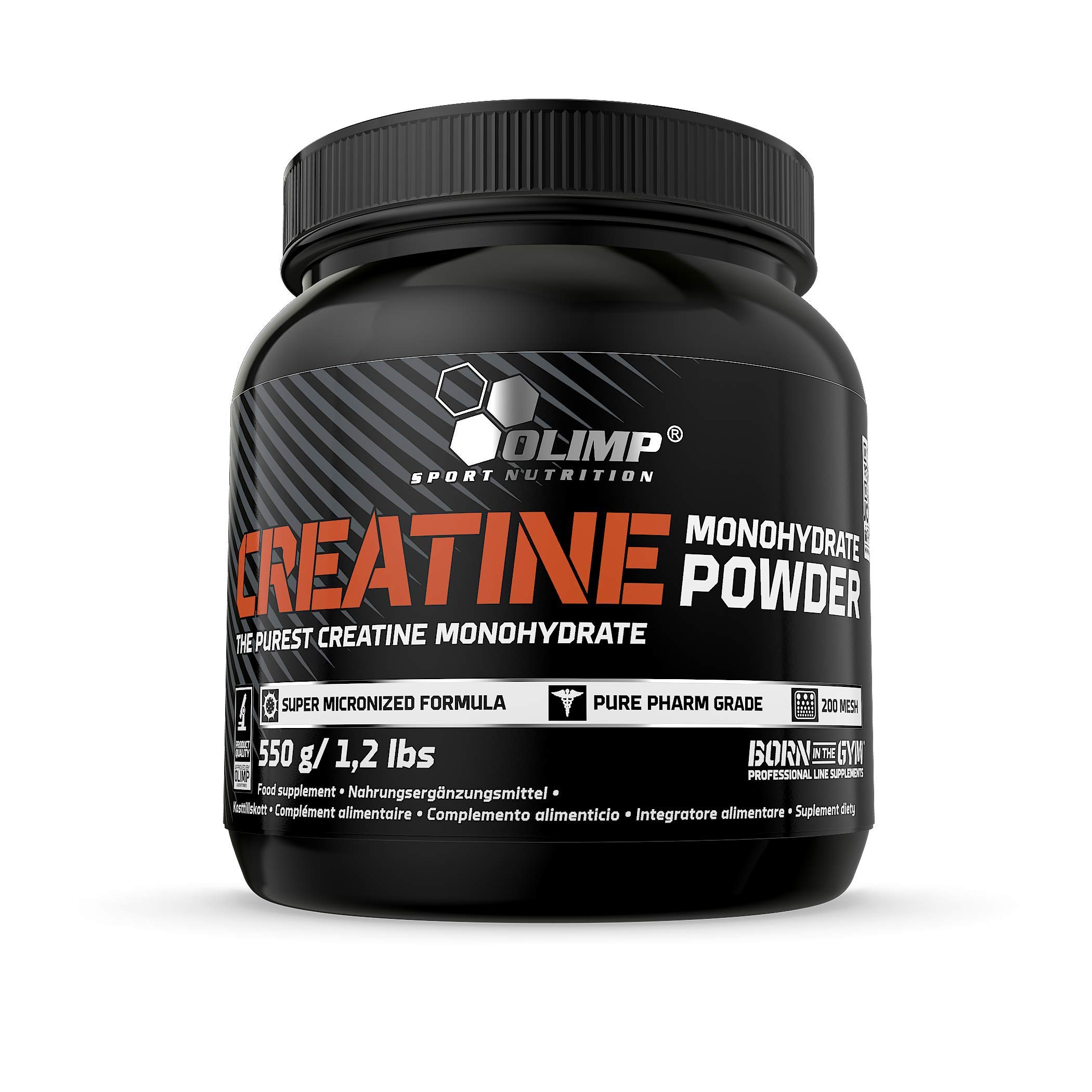 OLIMP Creatine Monohydrate Powder 550g - Pure Micronized Creatina Supplement for Muscle Growth & Strength | Pre-Workout & Post-Workout Recovery