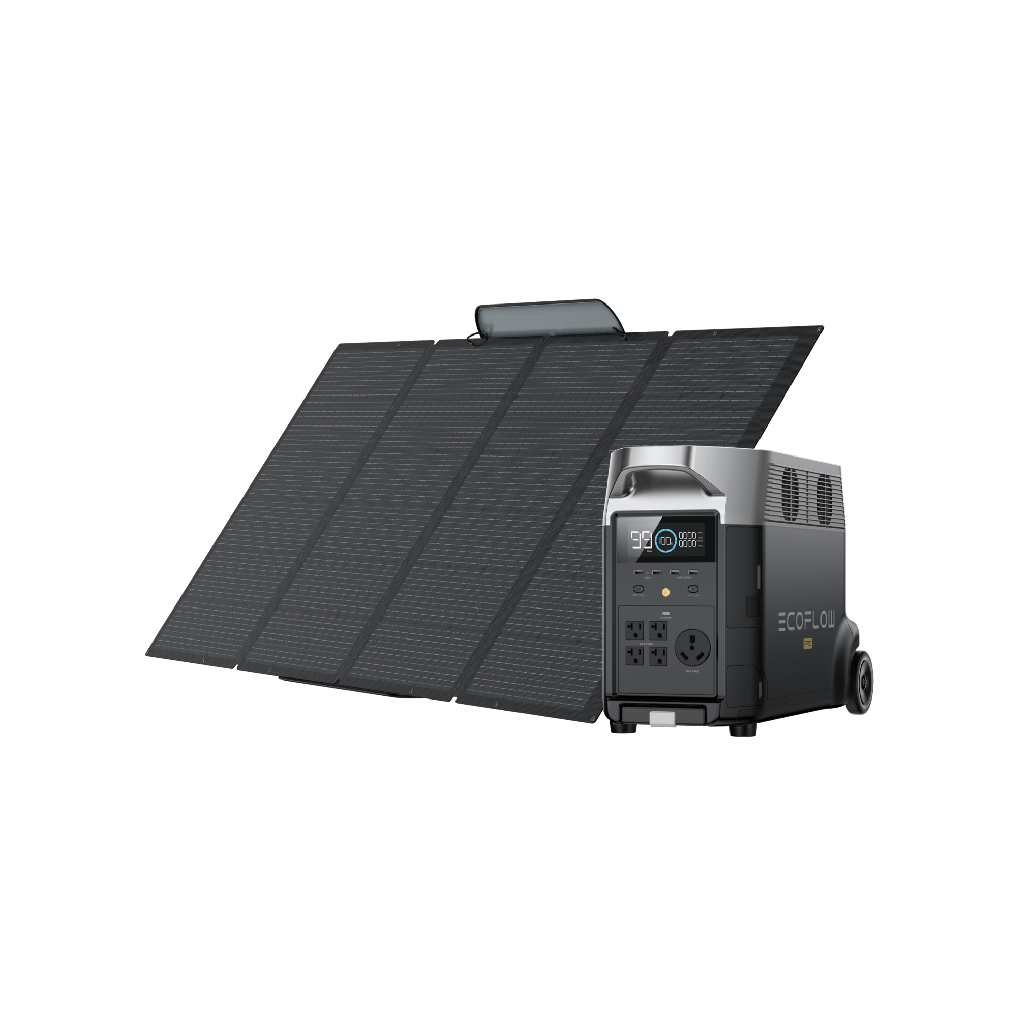 EcoFlow DELTA Pro Portable Power Station with 400W Solar Panel - Solar Generator for Home Backup, Camping, RV & Outdoor Adventures