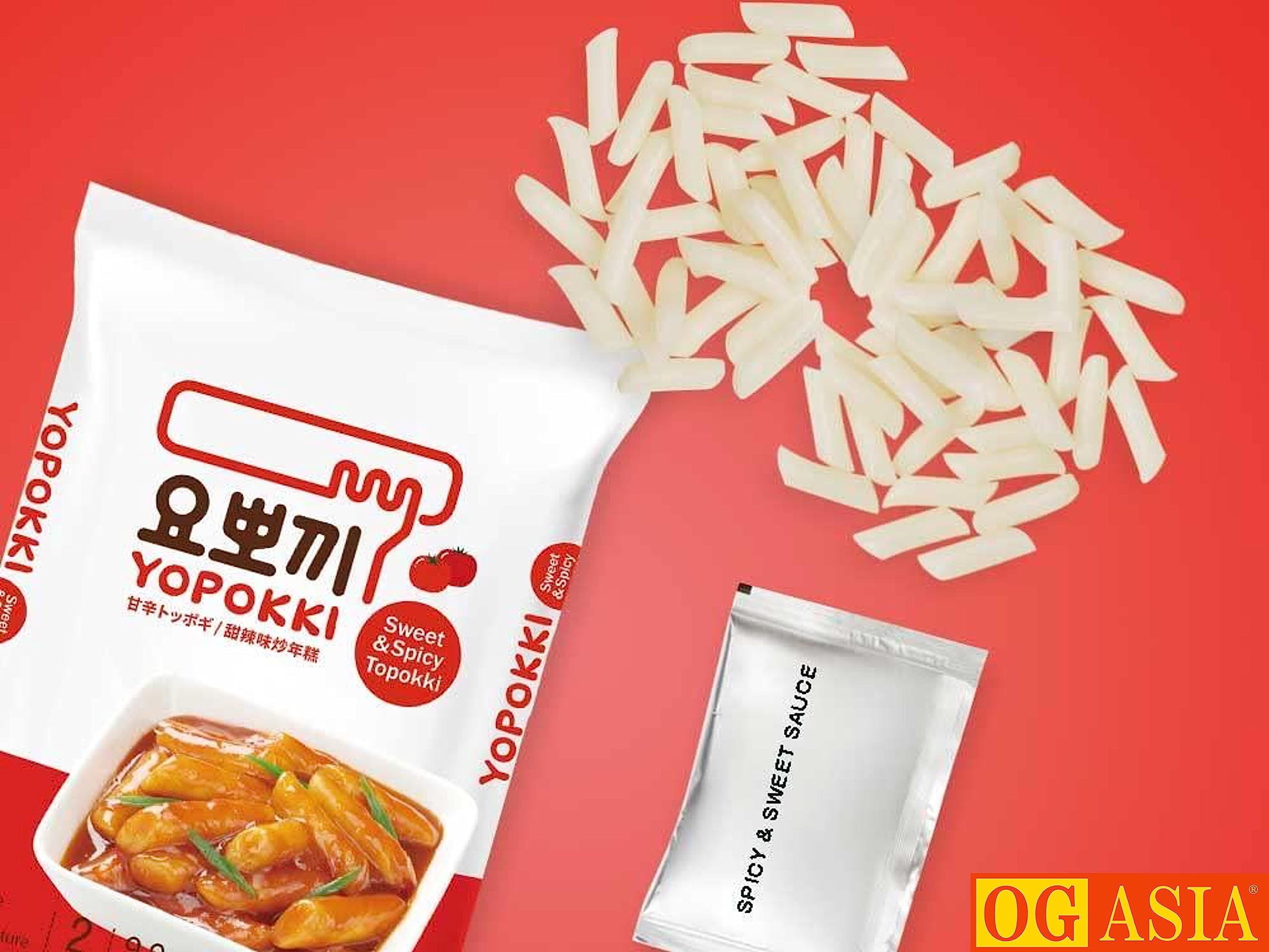 Korean Instant Rice Cake Pouch - Sweet & Spicy Tteokbokki (2x140g) - Perfect for Quick Snacks & Home Cooking