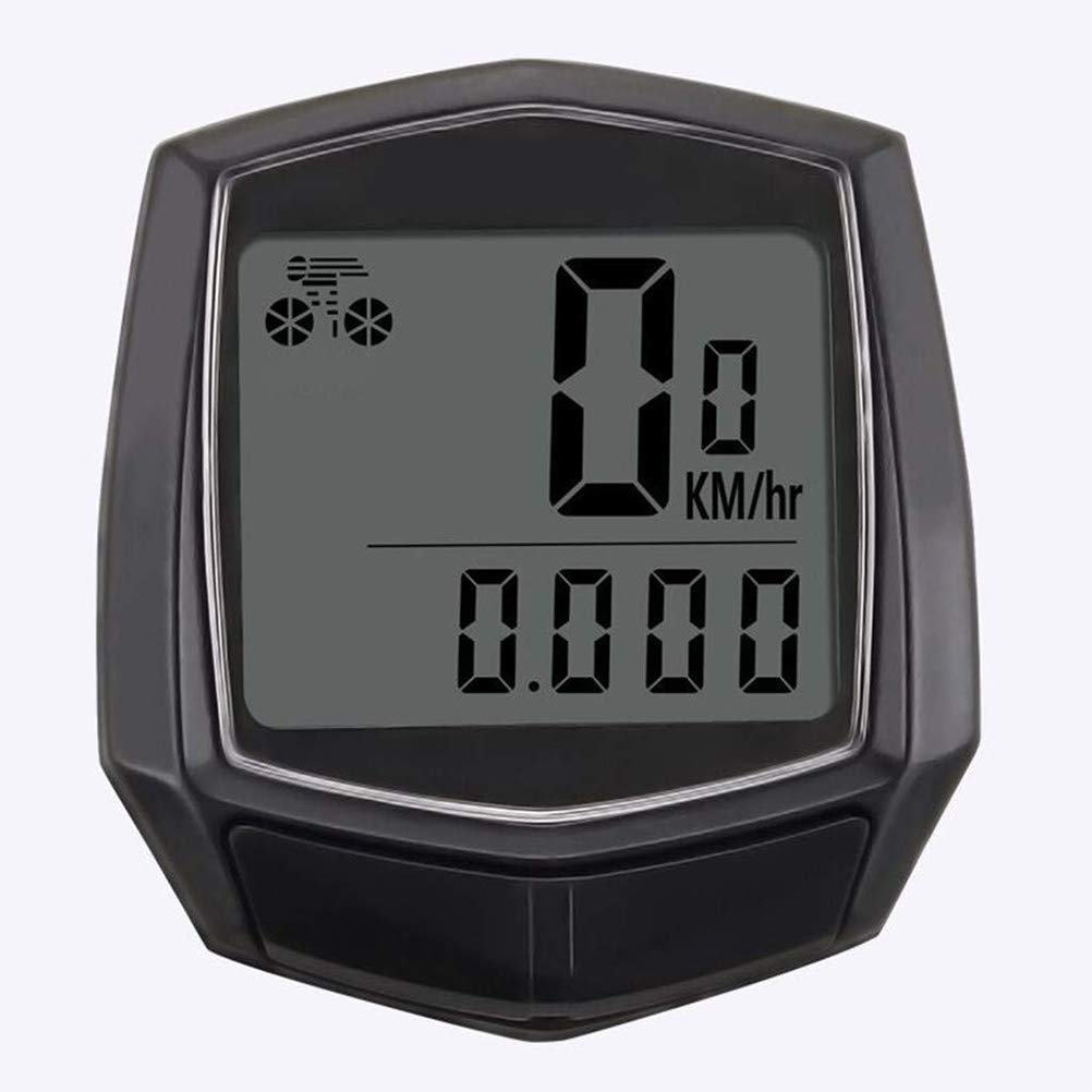 Wireless Waterproof Bike Speedometer & Odometer - LCD Cycling Computer with Backlight for Road/Mountain Bikes - Track Speed, Distance & Time - Perfect for Commuting, Training & Outdoor Adventures (Black)