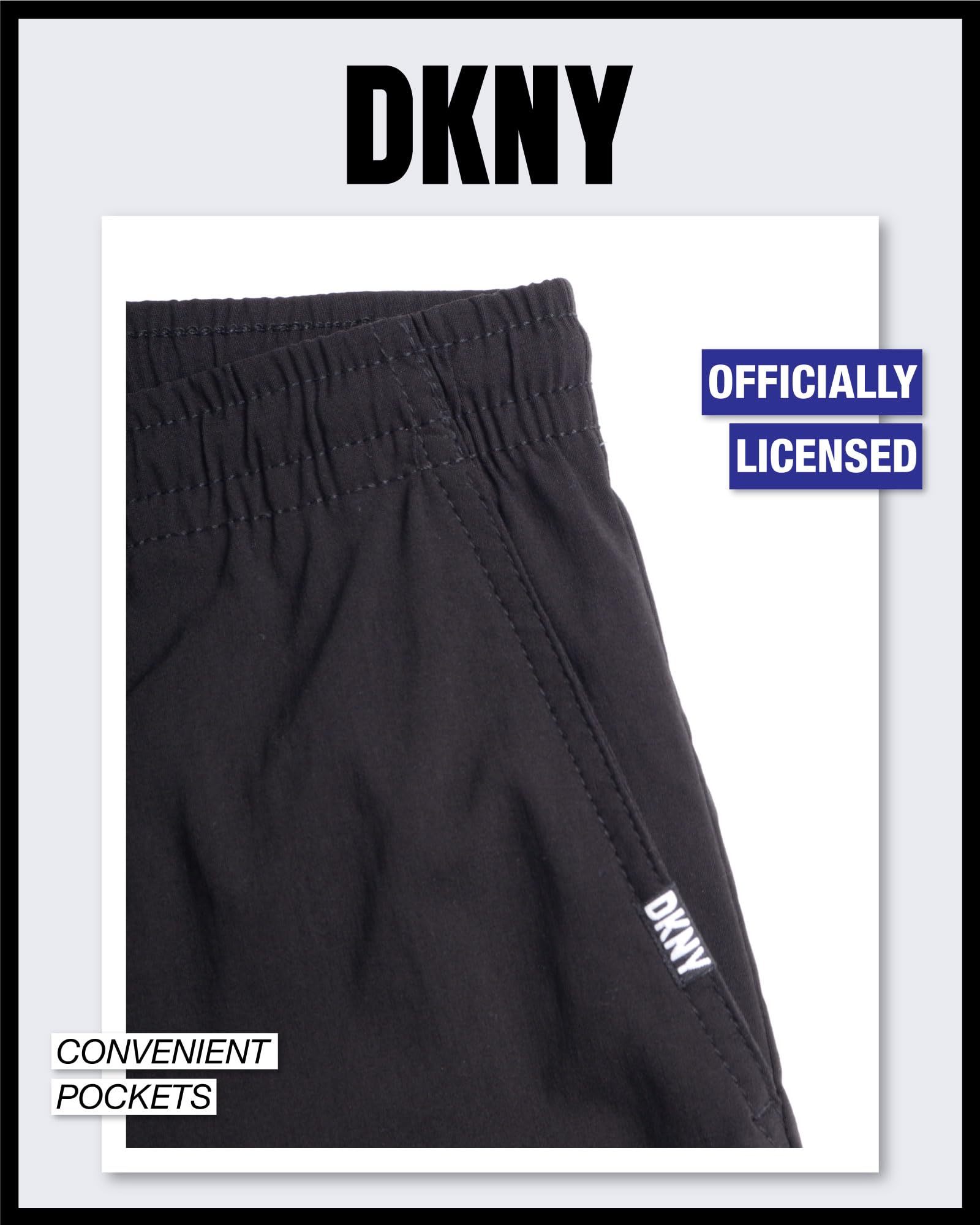 DKNY Boys' Grey Quick Dry Performance Jogger Pants - Stretch Utility Tech Moto Joggers - Woven Hybrid Athletic Pants for Boys (8-16) - Perfect for School, Sports & Casual Wear
