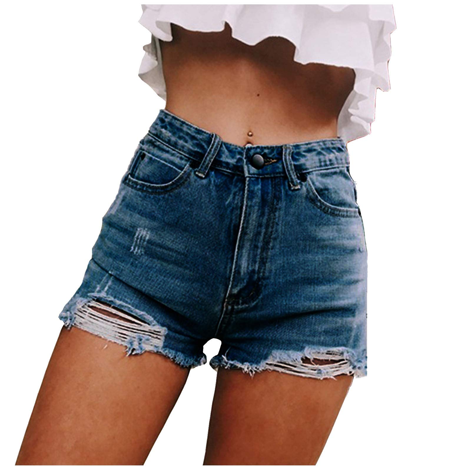 Stylish Denim Shorts for Men & Women - Comfortable Polyester Blend Jeans - Perfect for Casual Wear, Summer Outfits & Beach Vacations